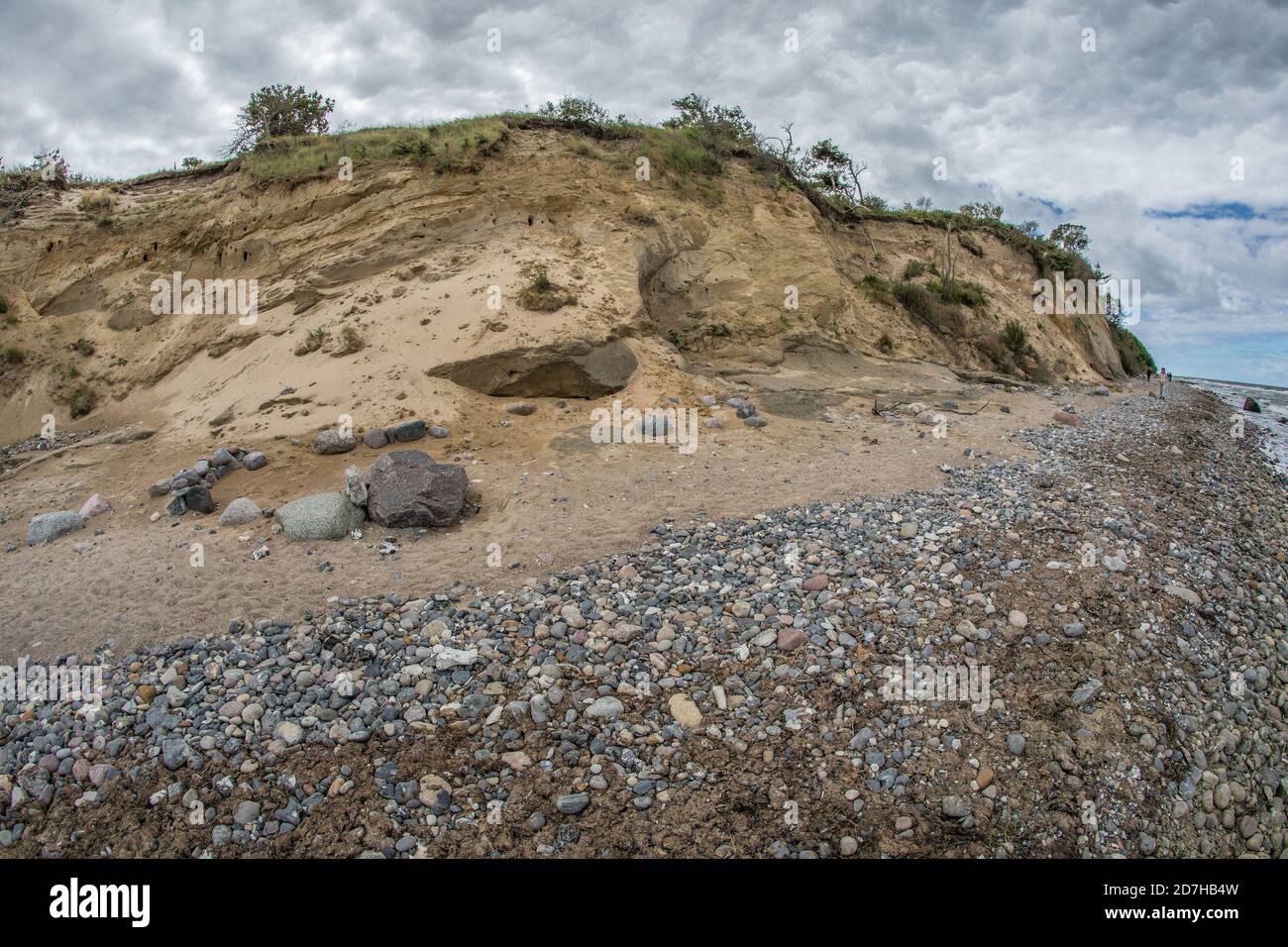 Costa ripida del Mar Baltico, riserva naturale Nordwestufer Wittow, Germania, Meclemburgo-Pomerania occidentale, Ruegen, NSG Nordwestufer Wittow Foto Stock