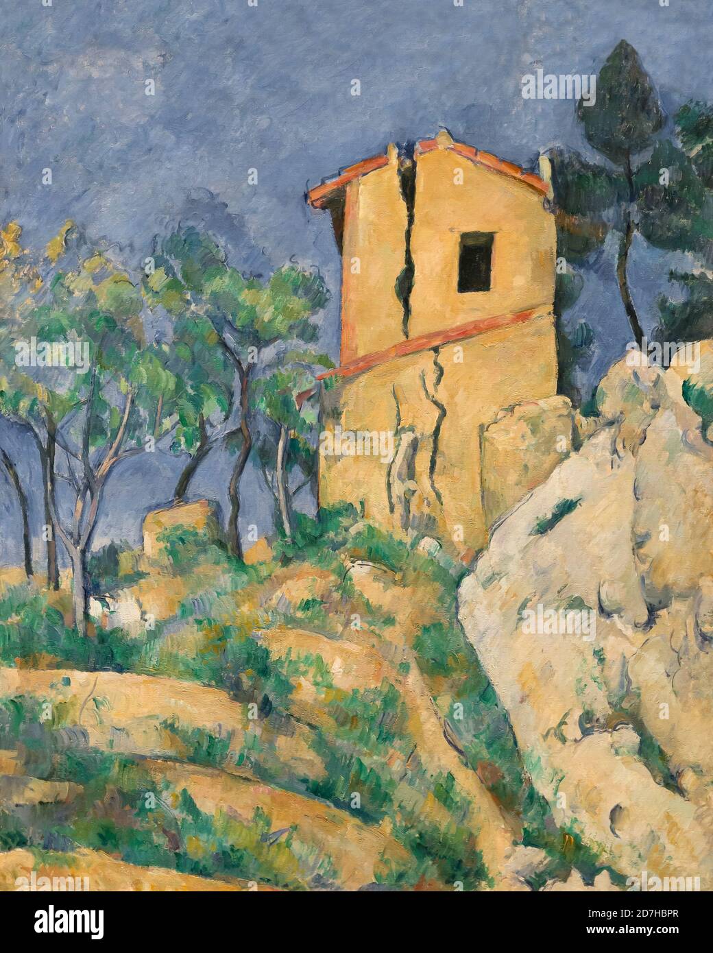 The House with the Cracked Walls, Paul Cezanne, 1892-1894, Metropolitan Museum of Art, Manhattan, New York City, USA, Nord America Foto Stock