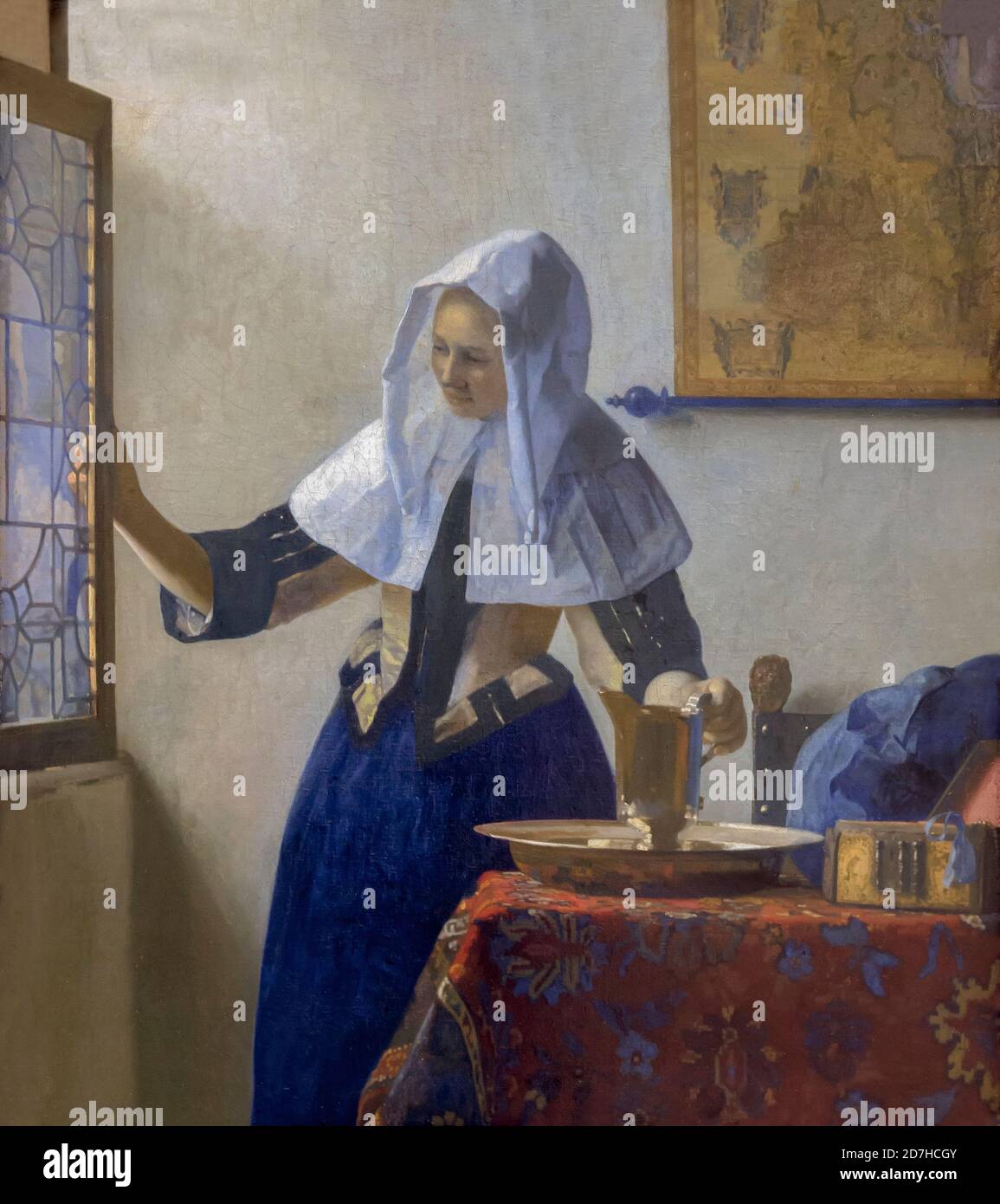 Giovane donna con una brocca, Johannes Vermeer, circa 1662, Metropolitan Museum of Art, Manhattan, New York City, Stati Uniti d'America, America del Nord Foto Stock