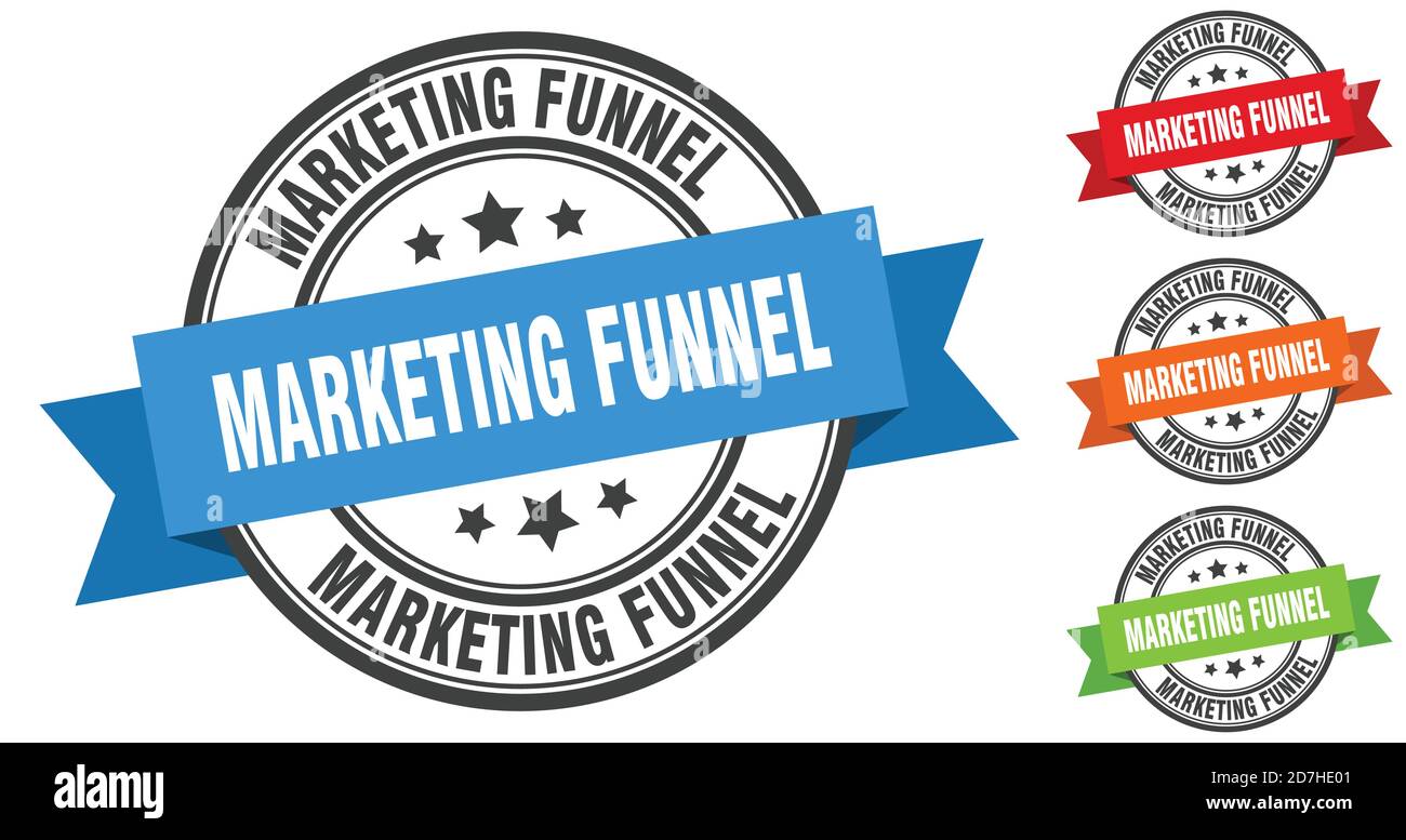 imbutoniera marketing, set di cartelli a banda tonda, etichetta a nastro Illustrazione Vettoriale