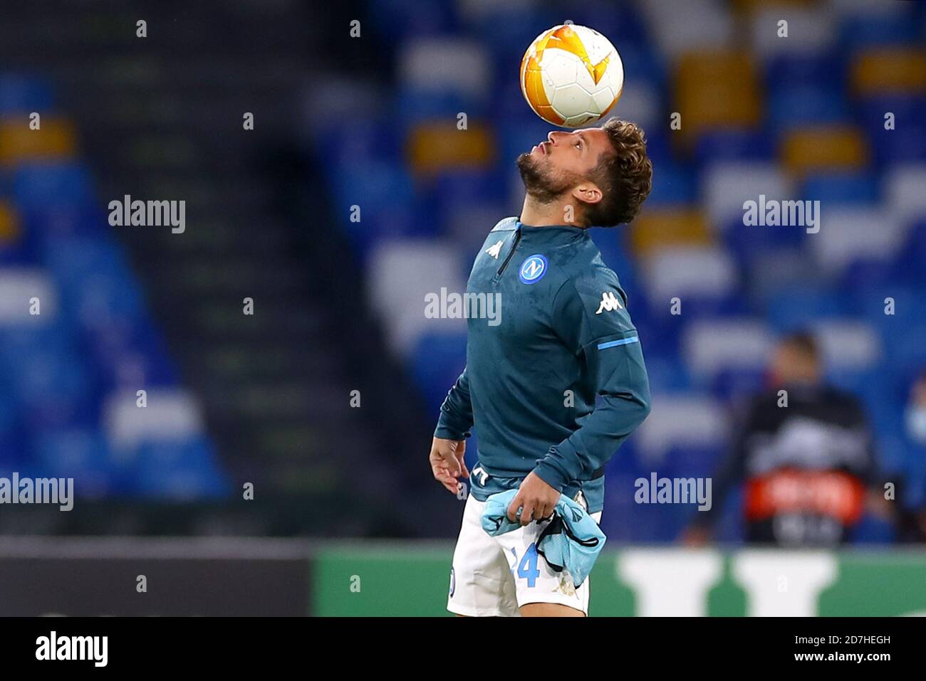 NAPOLI, ITALIA - 22 OTTOBRE: Dries Mertens di Napoli prima della partita UEFA Europa League tra Napoli e AZ Alkmaar allo stadio San Paolo il 22 ottobre 2020 a Napoli, Italia (Foto di Marcel ter Bals/Orange Pictures) Foto Stock