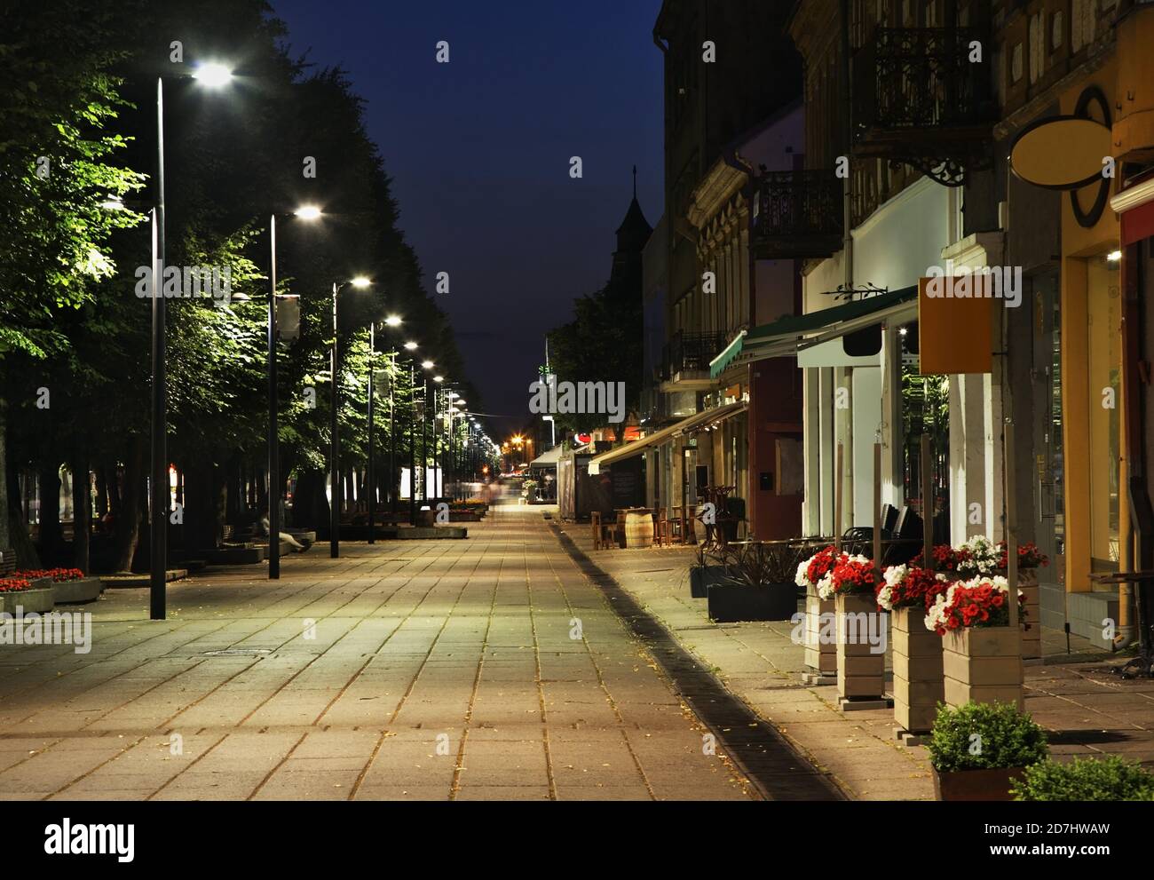 Liberty boulevard a Kaunas. Lituania Foto Stock