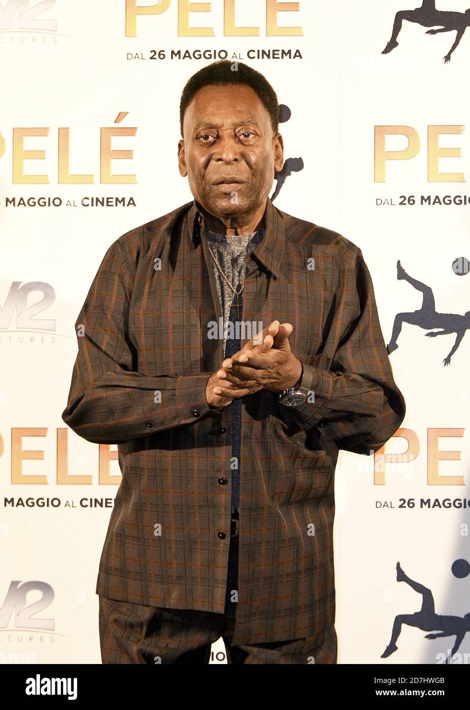 Milano, Italia. 23 Ott 2020. Milano, Italia ARCHIVIO Photocall presentazione del film 'PELE '' con la partecipazione di Pelè (Edson Arantes do Nascimento) nella foto: Pelè Credit: Independent Photo Agency/Alamy Live News Foto Stock