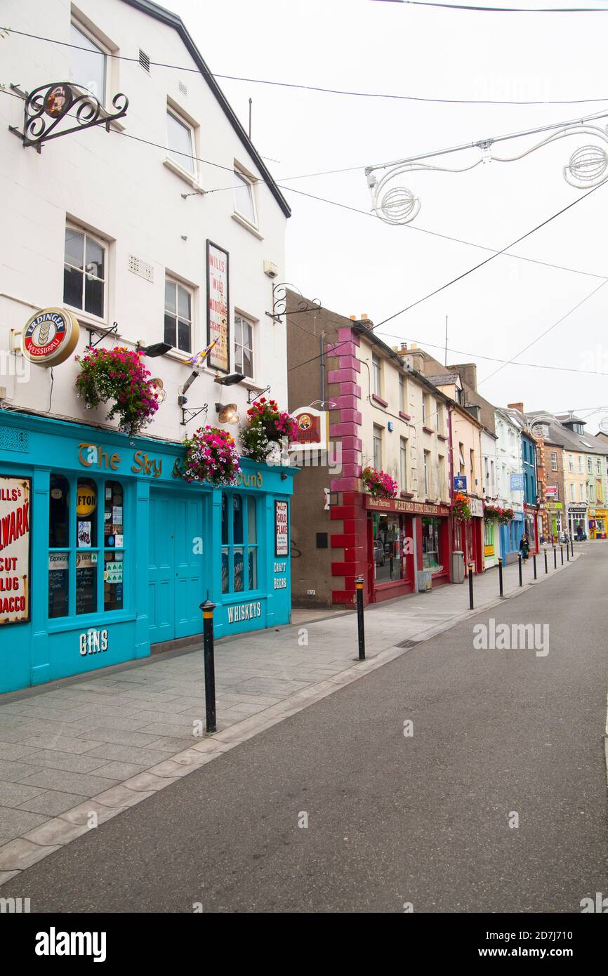 Bei pedoni solo South Main Street a Wexford Foto Stock