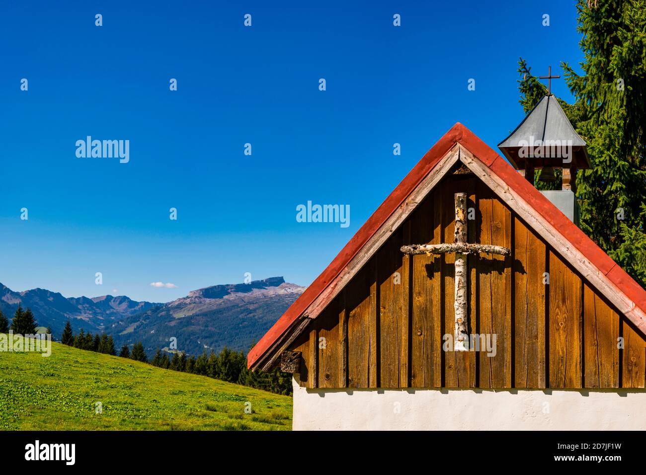 Austria, Vorarlberg, Kapelle Heiliger Wendelin a Kleinwalsertal Foto Stock