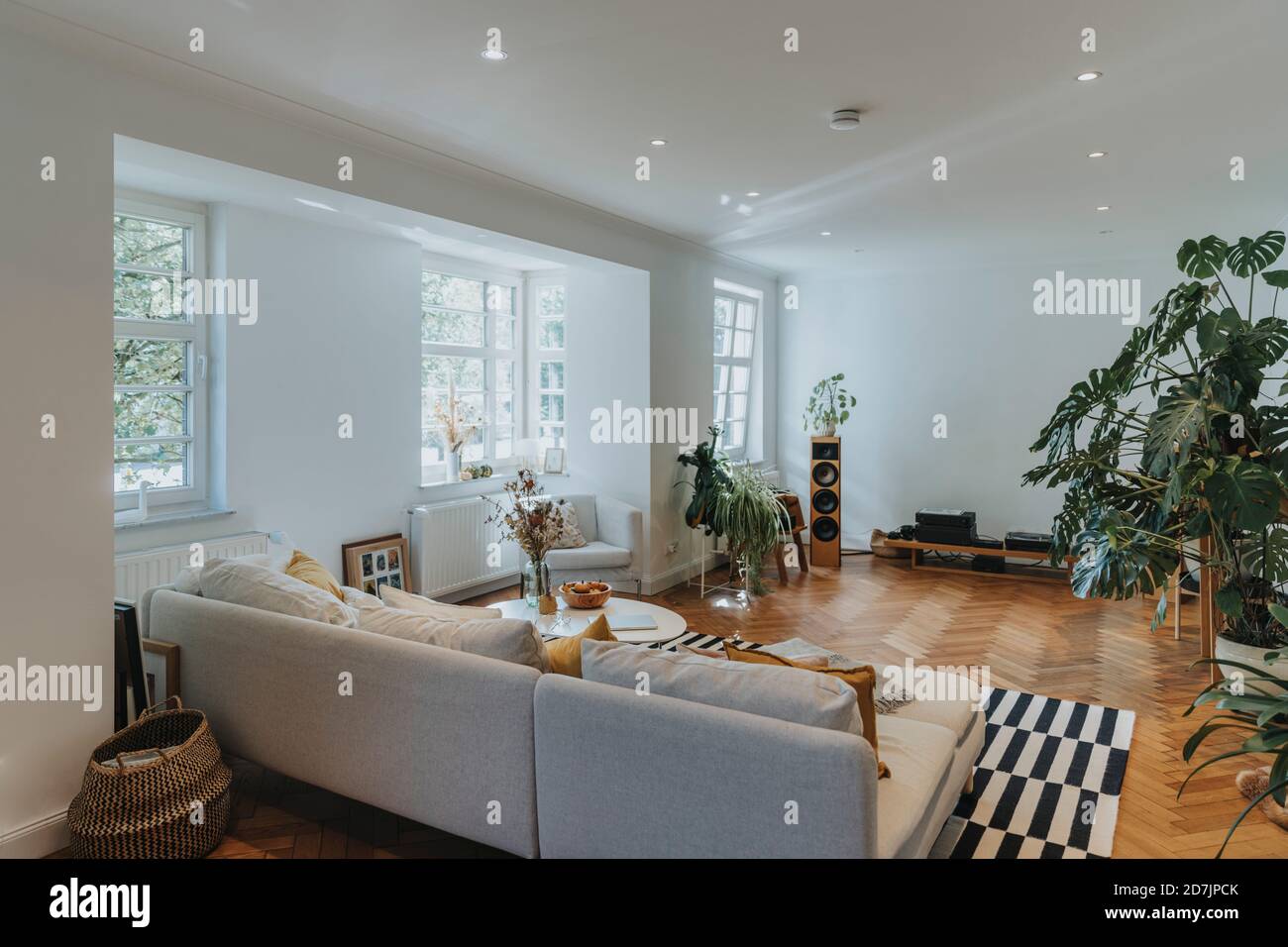 Gli interni moderni del soggiorno Foto Stock