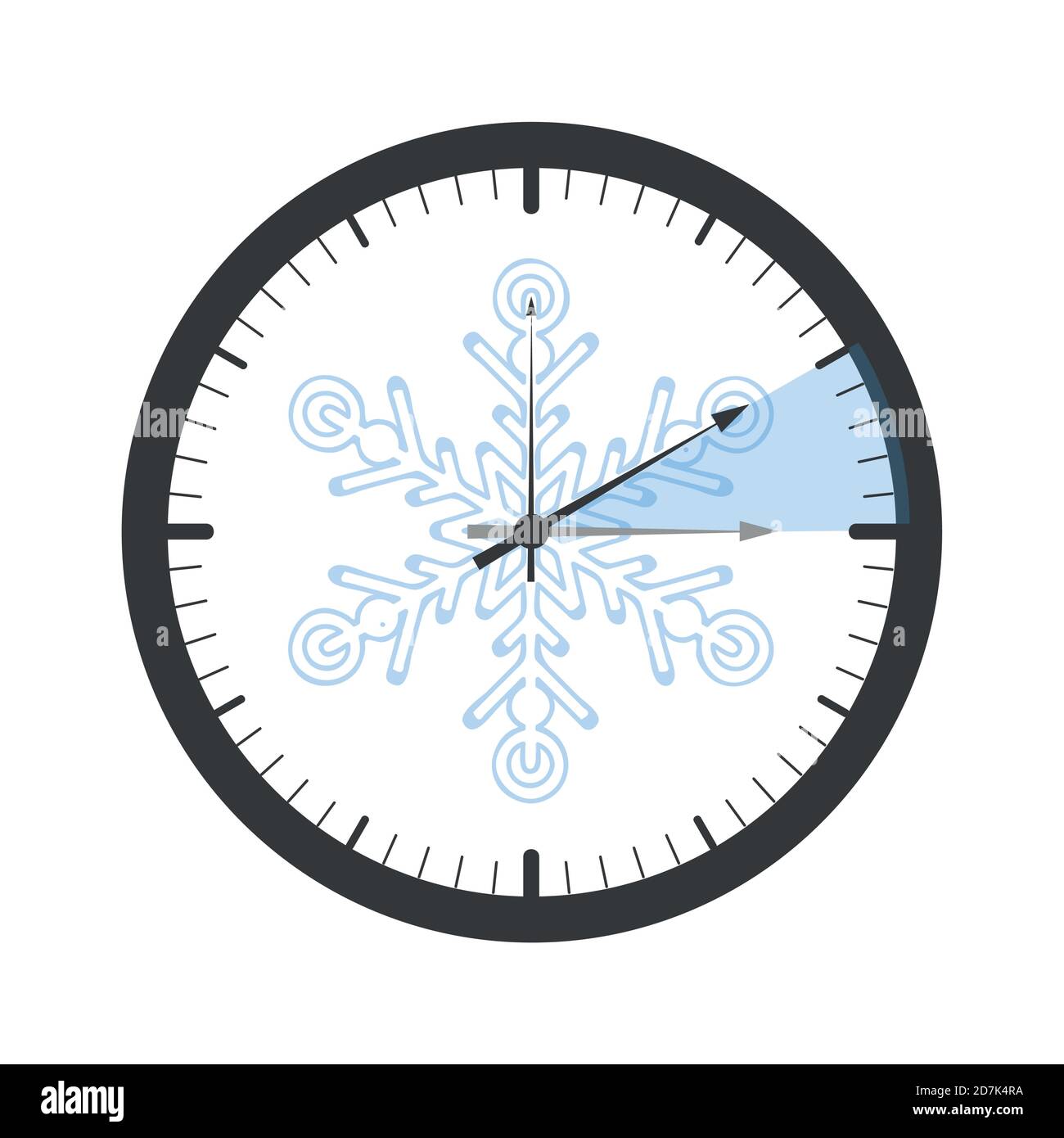 Interruttore per l'orologio all'ora invernale illustrazione vettoriale EPS10 Illustrazione Vettoriale