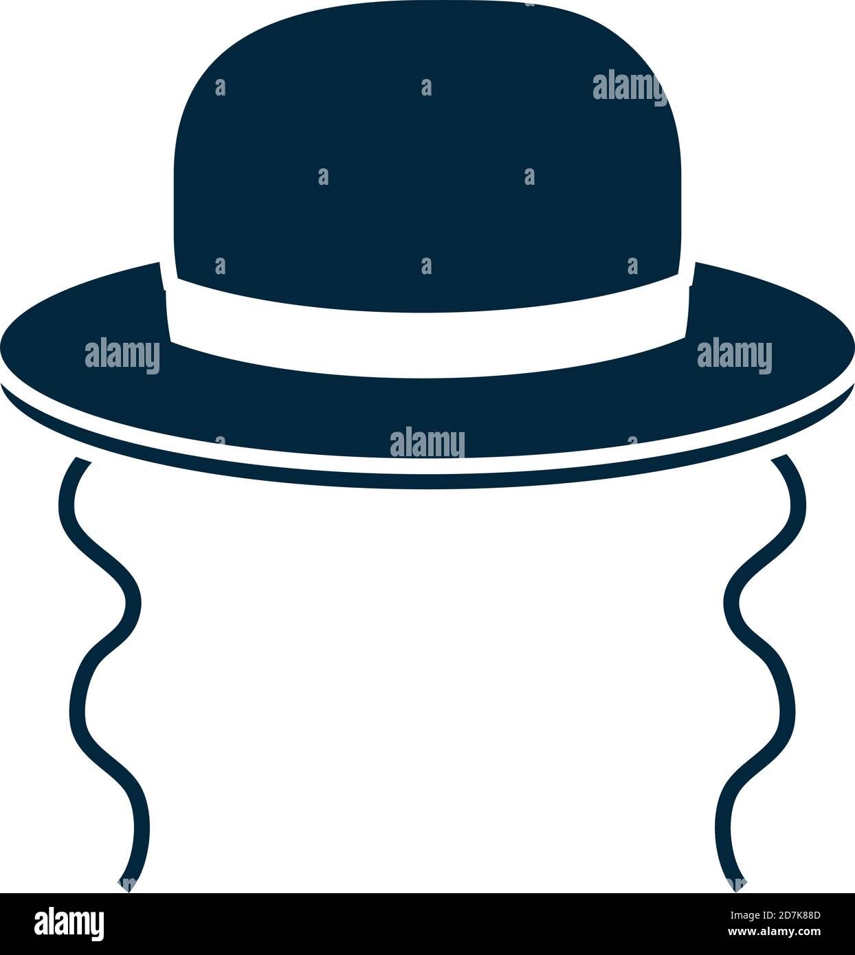 hanukkah, cappello ebreo ortodosso accessorio tradizionale silhouette icona  illustrazione vettoriale Immagine e Vettoriale - Alamy