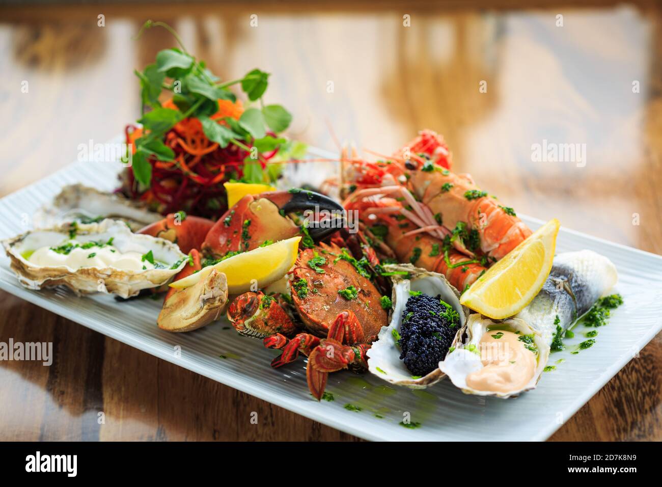 Un colorato piatto scozzese di molluschi Foto Stock