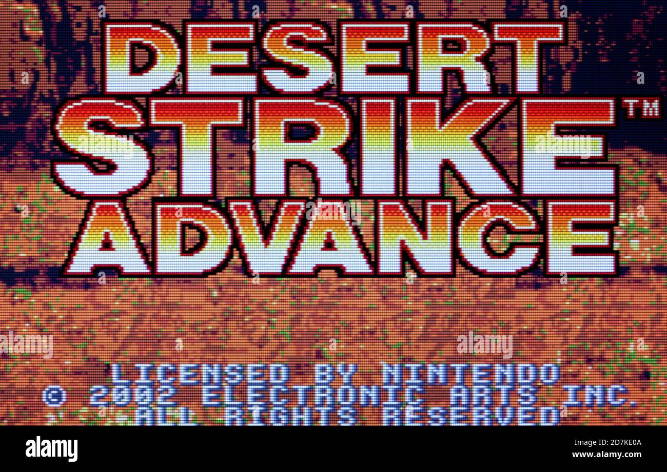 Desert Strike Advance - Nintendo Game Boy Advance Videogame - Solo per uso editoriale Foto Stock