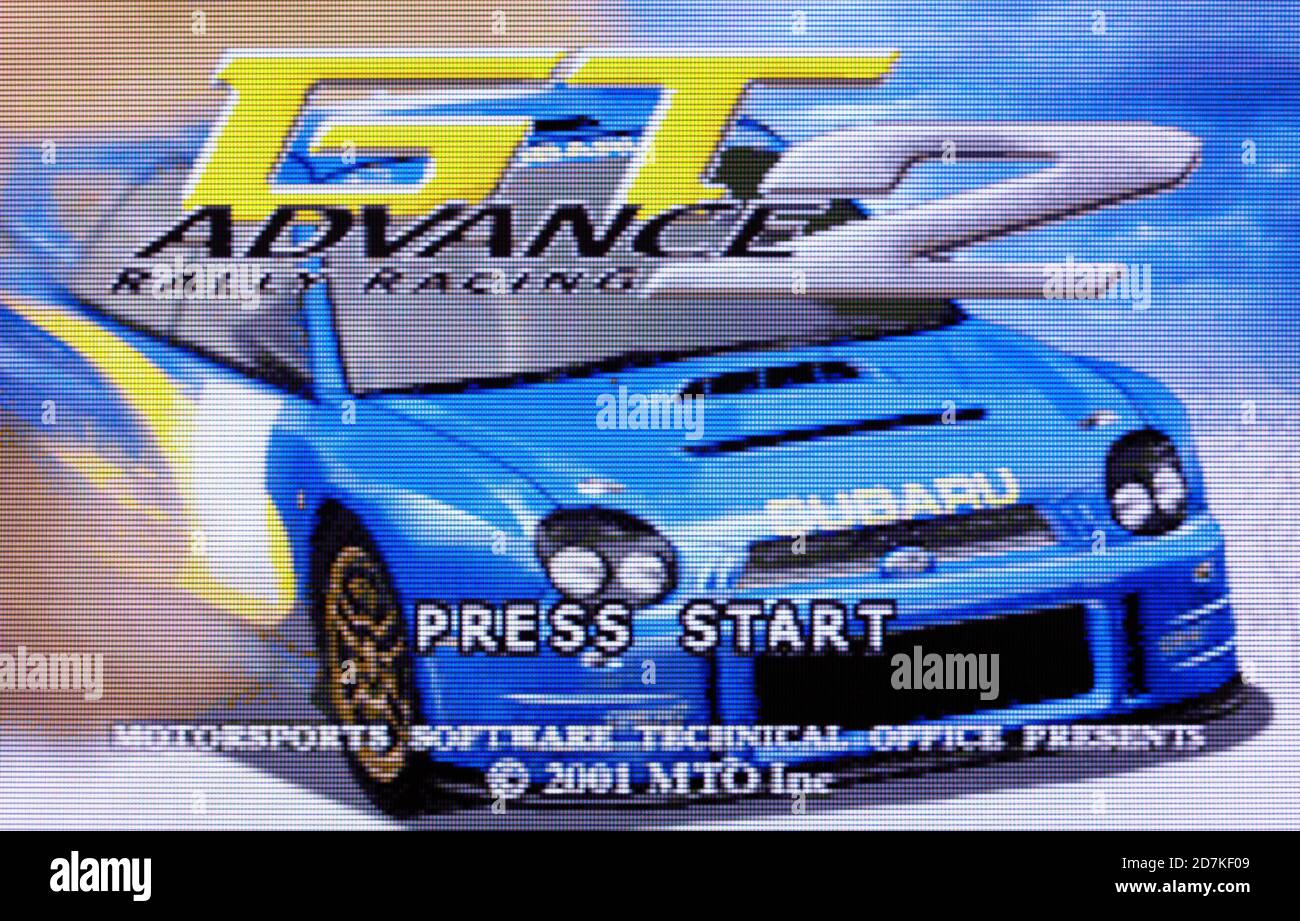 GT2 Advance Rally Racing - Nintendo Game Boy Advance Videogame - solo per uso editoriale Foto Stock