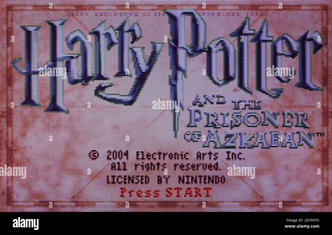 Harry Potter e il prigioniero di Azkaban - gioco Nintendo Gioco di ragazzi Advance - solo per uso editoriale Foto Stock