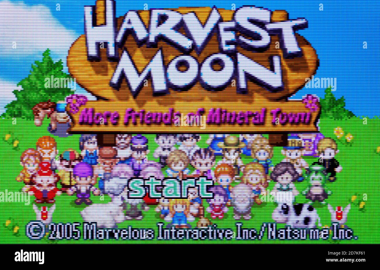 Harvest Moon - più amici di Mineral Town - Nintendo Game Boy Advance Videogame - solo per uso editoriale Foto Stock