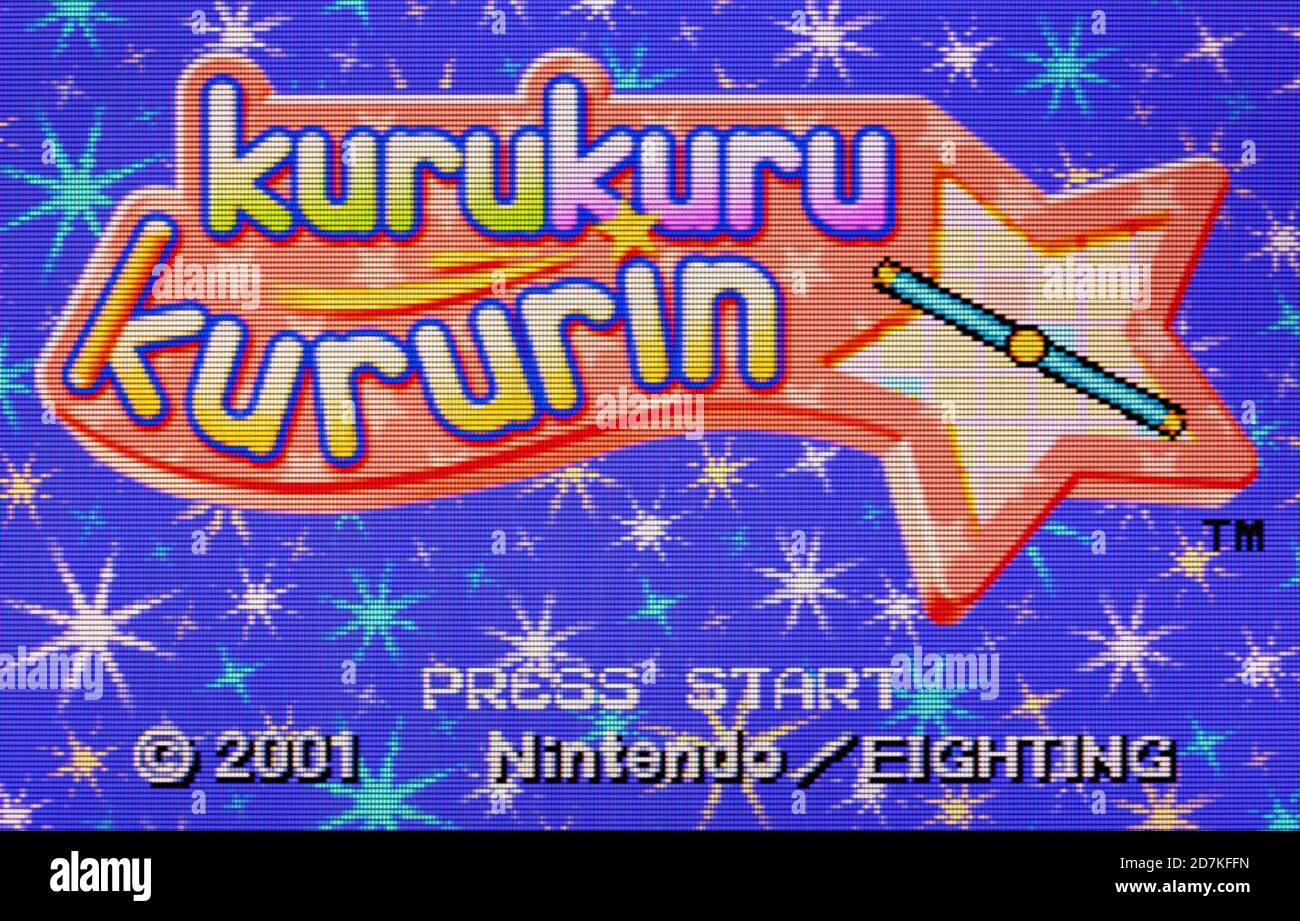 Kurukuru Kururin - Nintendo Game Boy Advance Videogame - Editoriale utilizzare solo Foto Stock