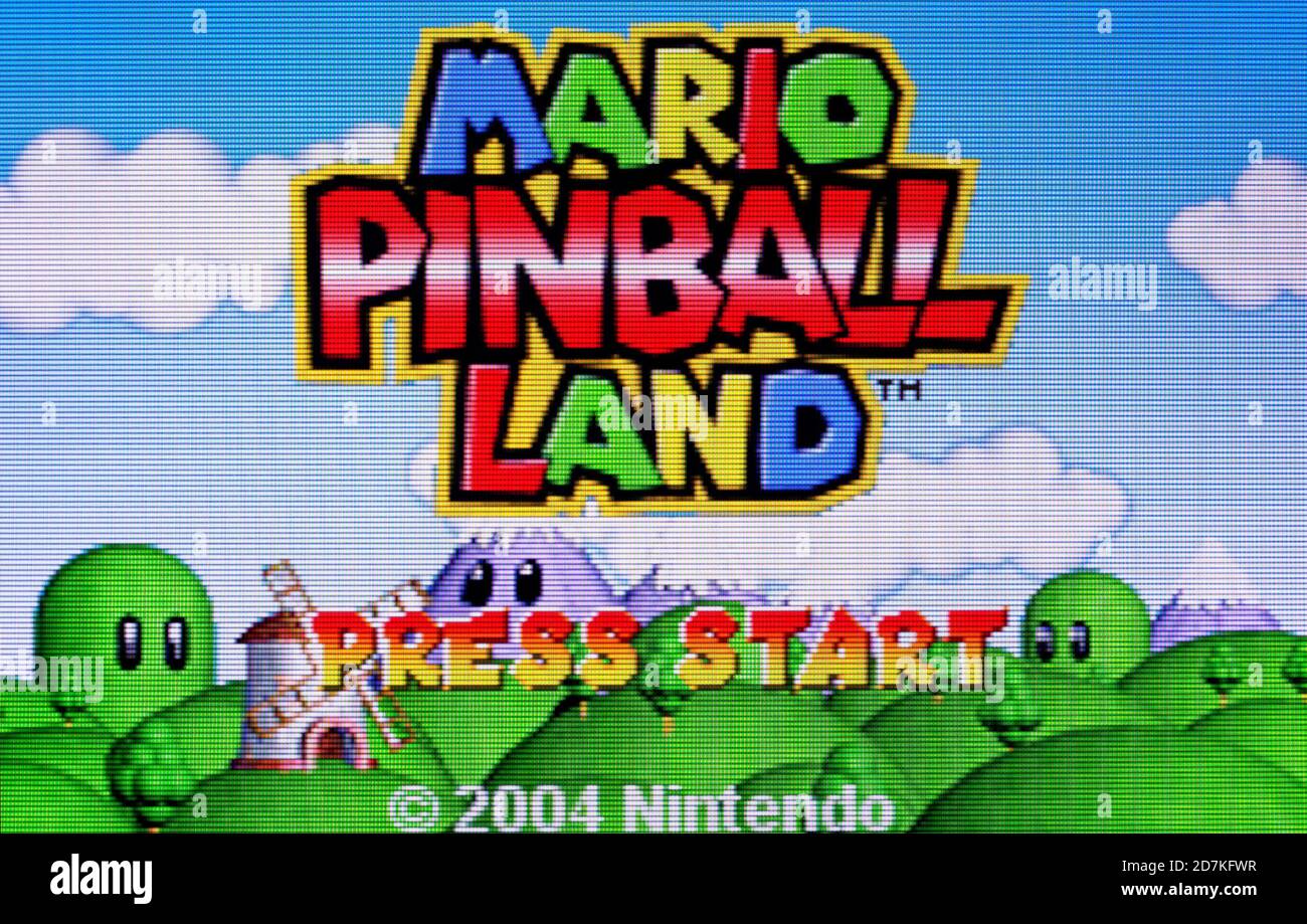 Mario Pinball Land - Nintendo Game Boy Advance Videogame - Solo per uso editoriale Foto Stock