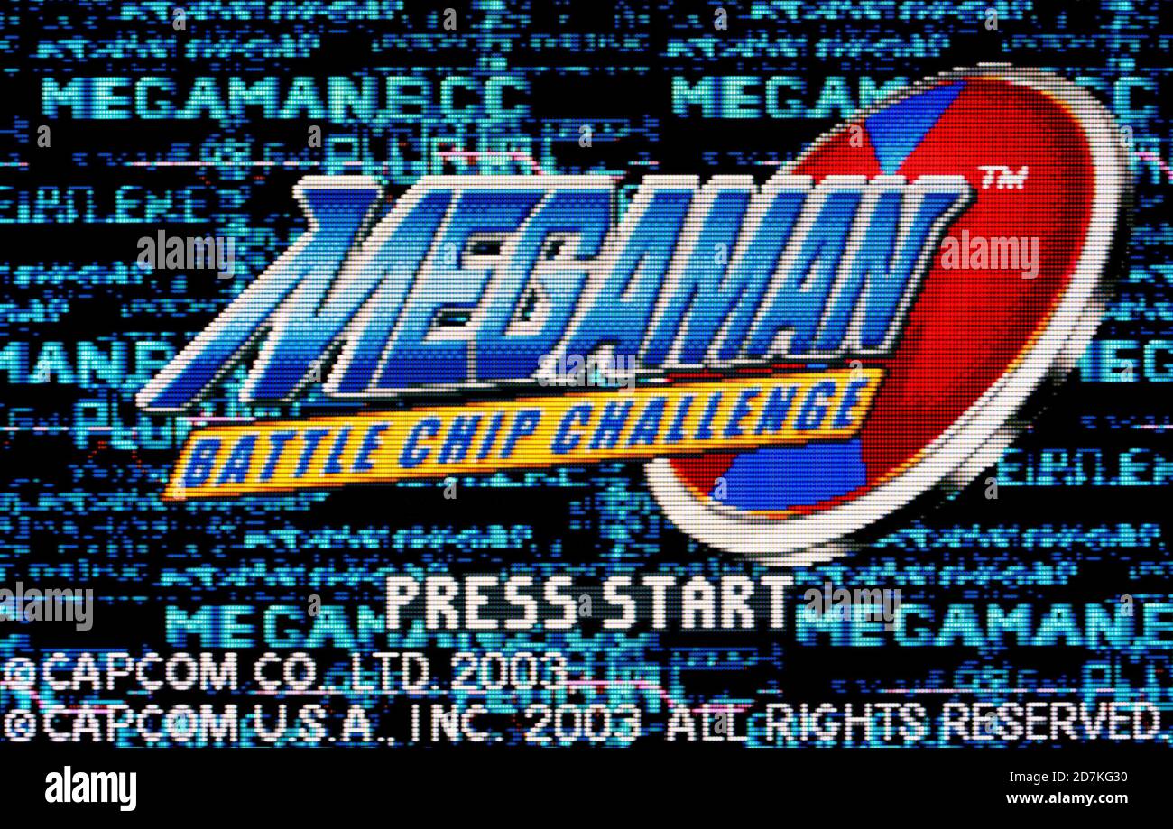 Megaman Battle chip Challenge - Nintendo Game Boy Advance Videogame - solo per uso editoriale Foto Stock