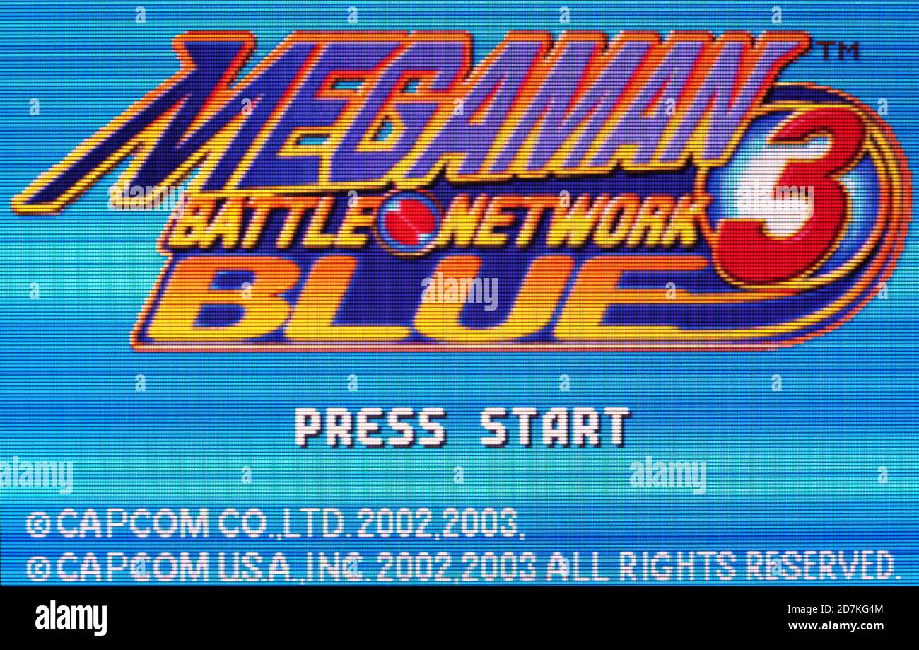Megaman Battle Network 3 Blu - Nintendo Game Boy Advance Videogioco - solo per uso editoriale Foto Stock
