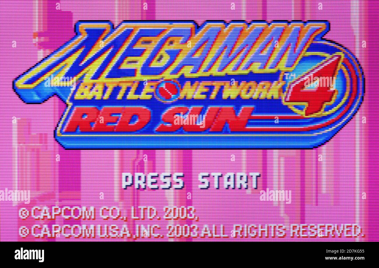 Megaman Battle Network 4 Red Sun - Nintendo Game Boy Advance Videogame - solo per uso editoriale Foto Stock