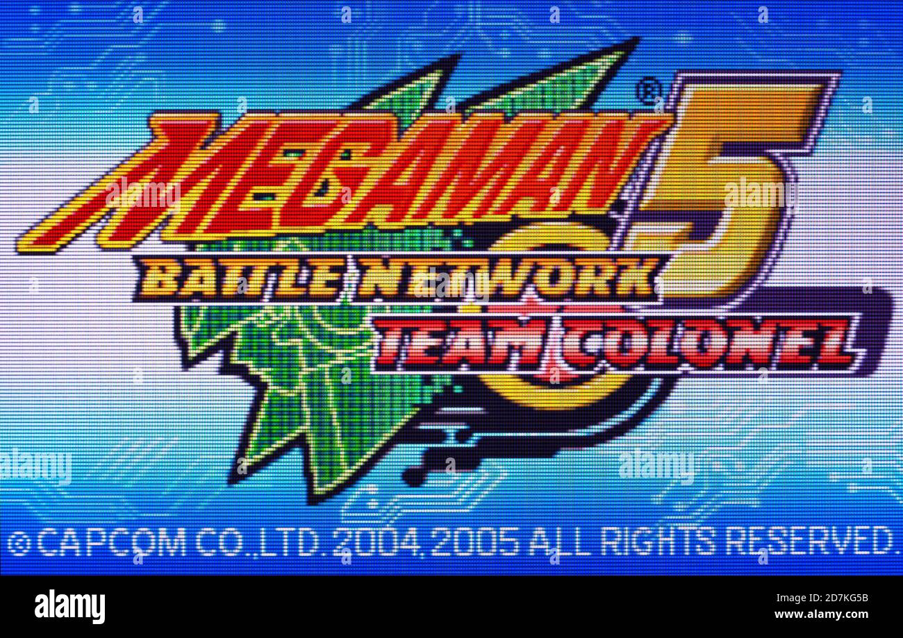 Megaman Battle Network 5 Team Colonel - Nintendo Game Boy Advance Videogame - solo per uso editoriale Foto Stock
