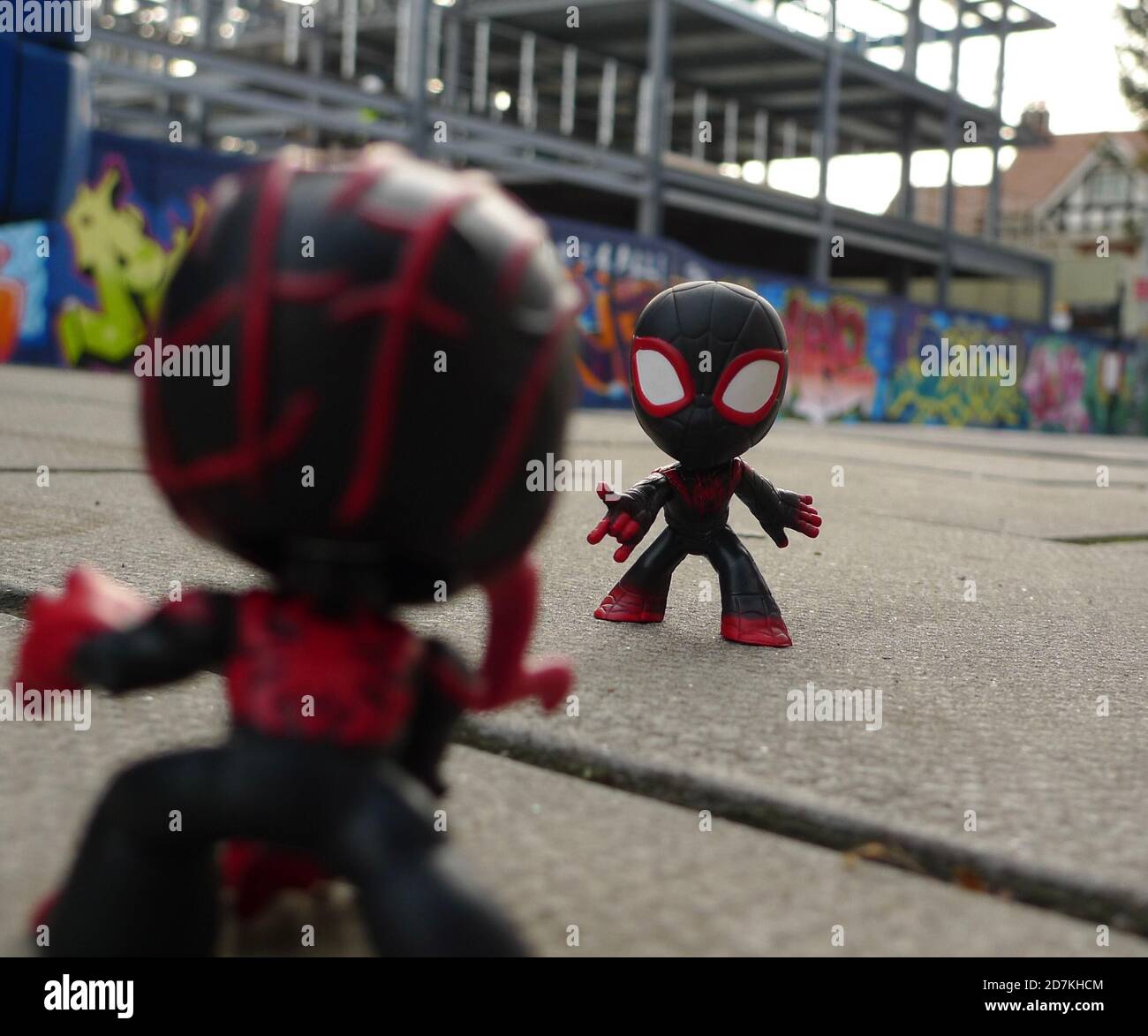 Spider Verse Crossover Venom Photoshoot Foto Stock