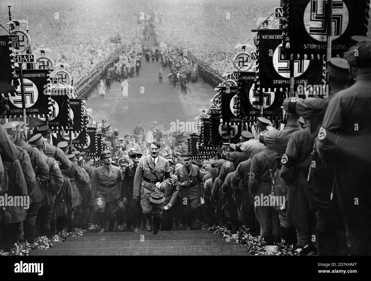 Adolf Hitler a Reichsparteitag a Nuernberg Foto Stock