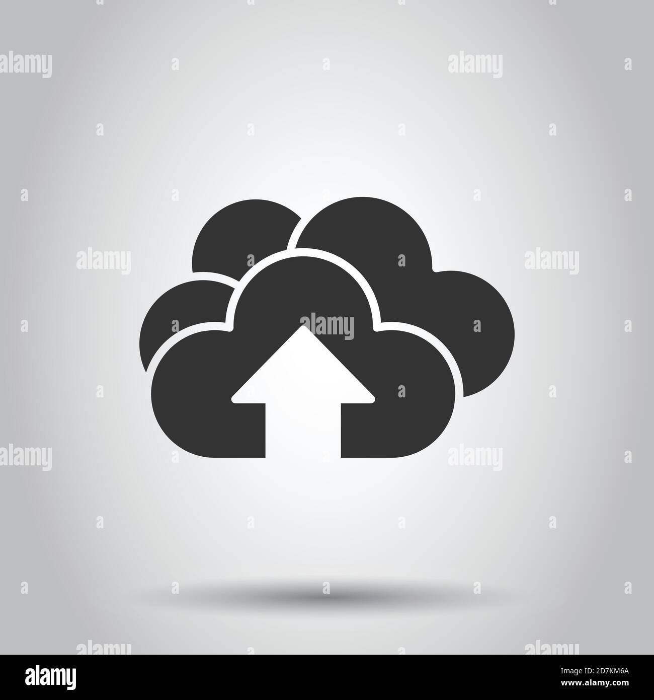 Icona del servizio digitale in stile piatto. Illustrazione vettoriale del cloud di rete su sfondo bianco isolato. Concetto aziendale di tecnologia informatica. Illustrazione Vettoriale