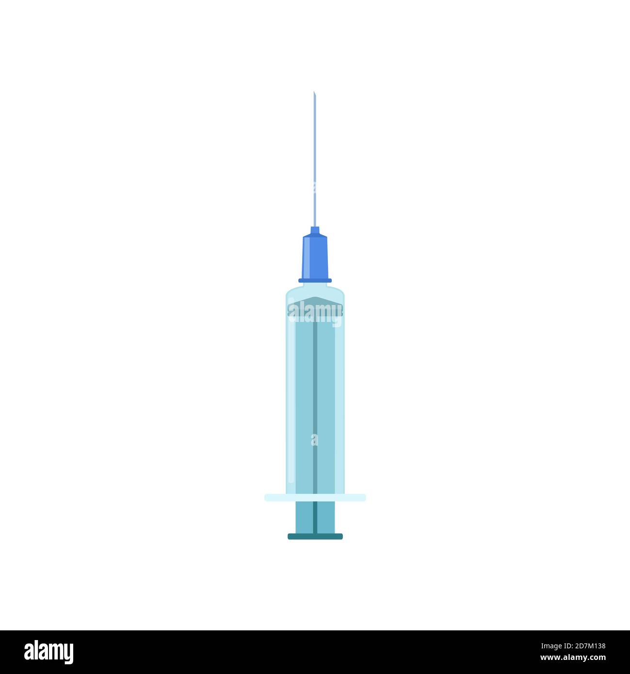 Illustrazione di una siringa ipodermica. Foto Stock