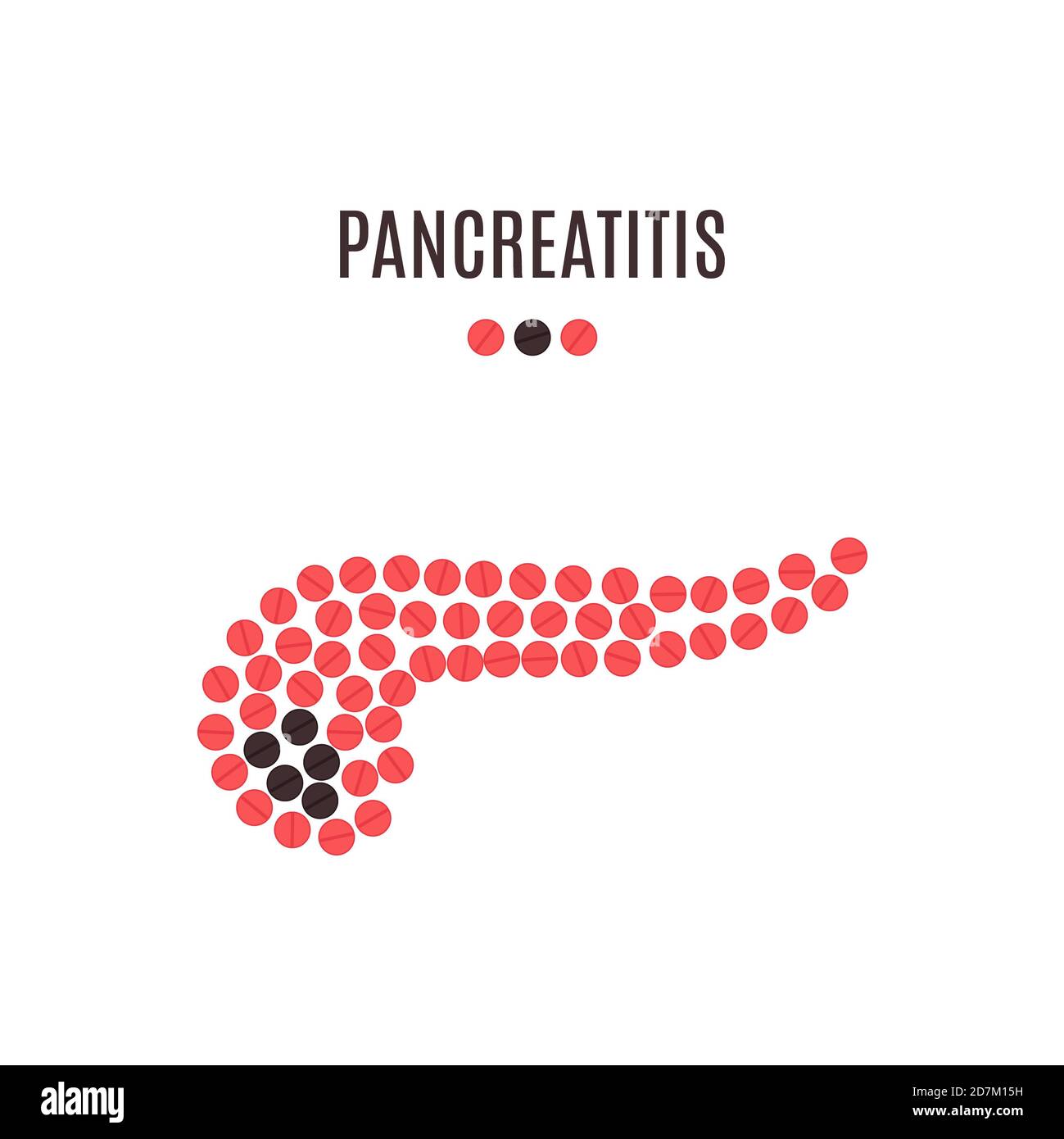 Poster sulla consapevolezza della pancreatite, illustrazione concettuale. Foto Stock