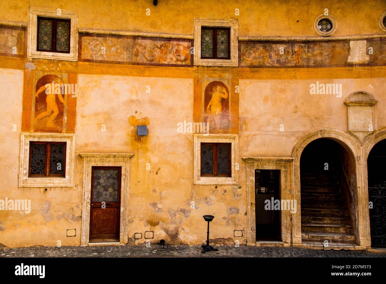 Cortile a CastelSant'Angelo Vaticano Italia Foto Stock