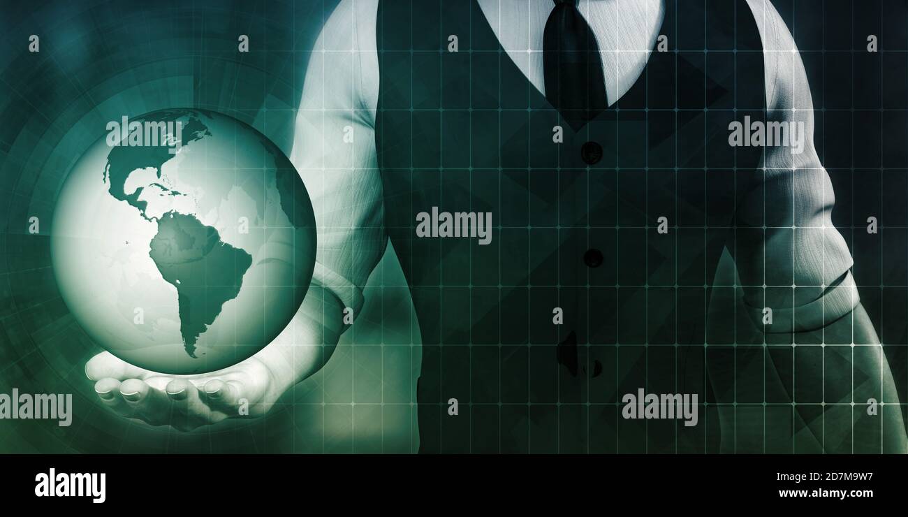 Strategia Globale di Marketing Campaign come concetto di Business Foto Stock