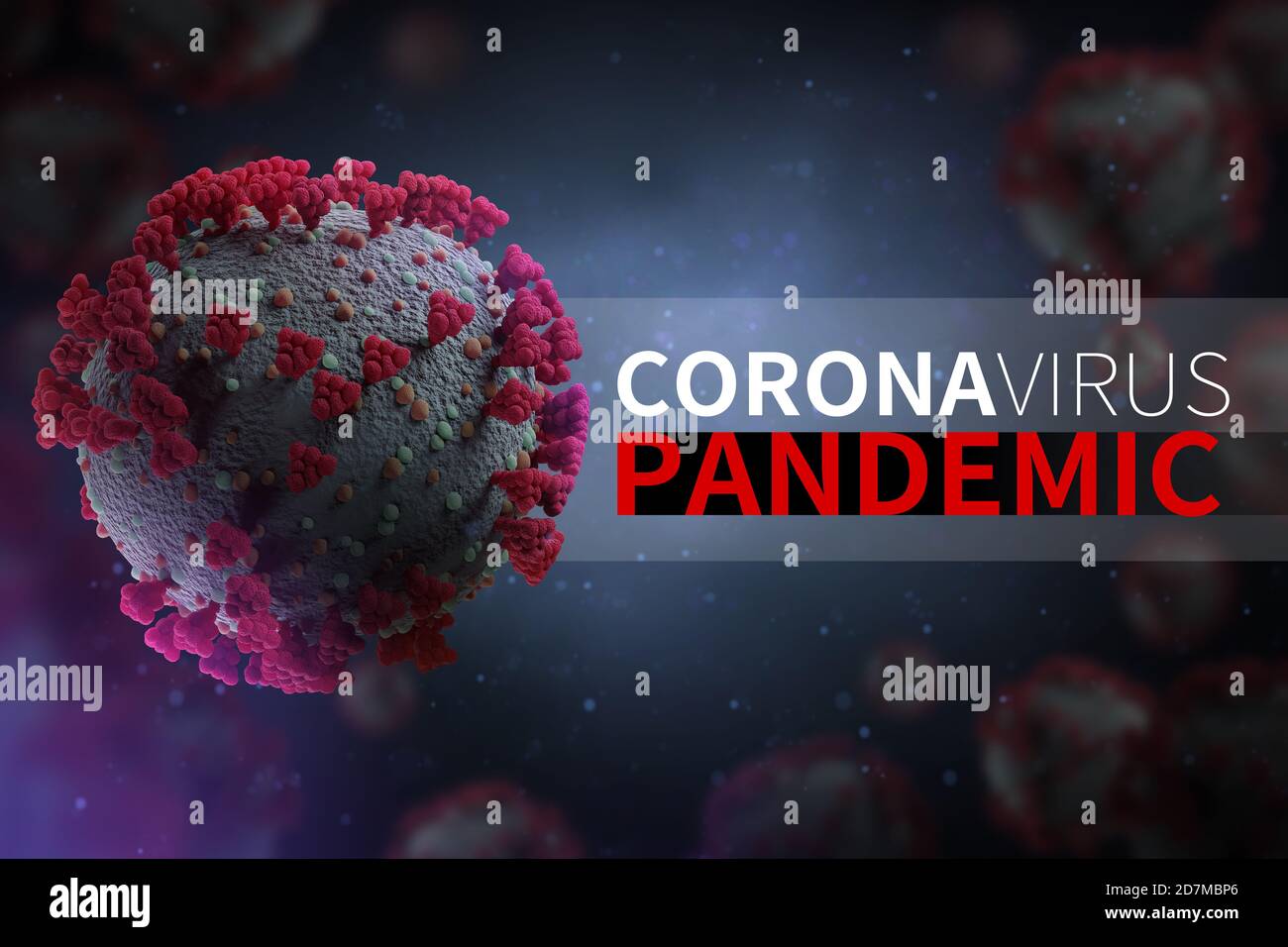 Visualizzazione del virus Covid-19 (Corona) Foto Stock