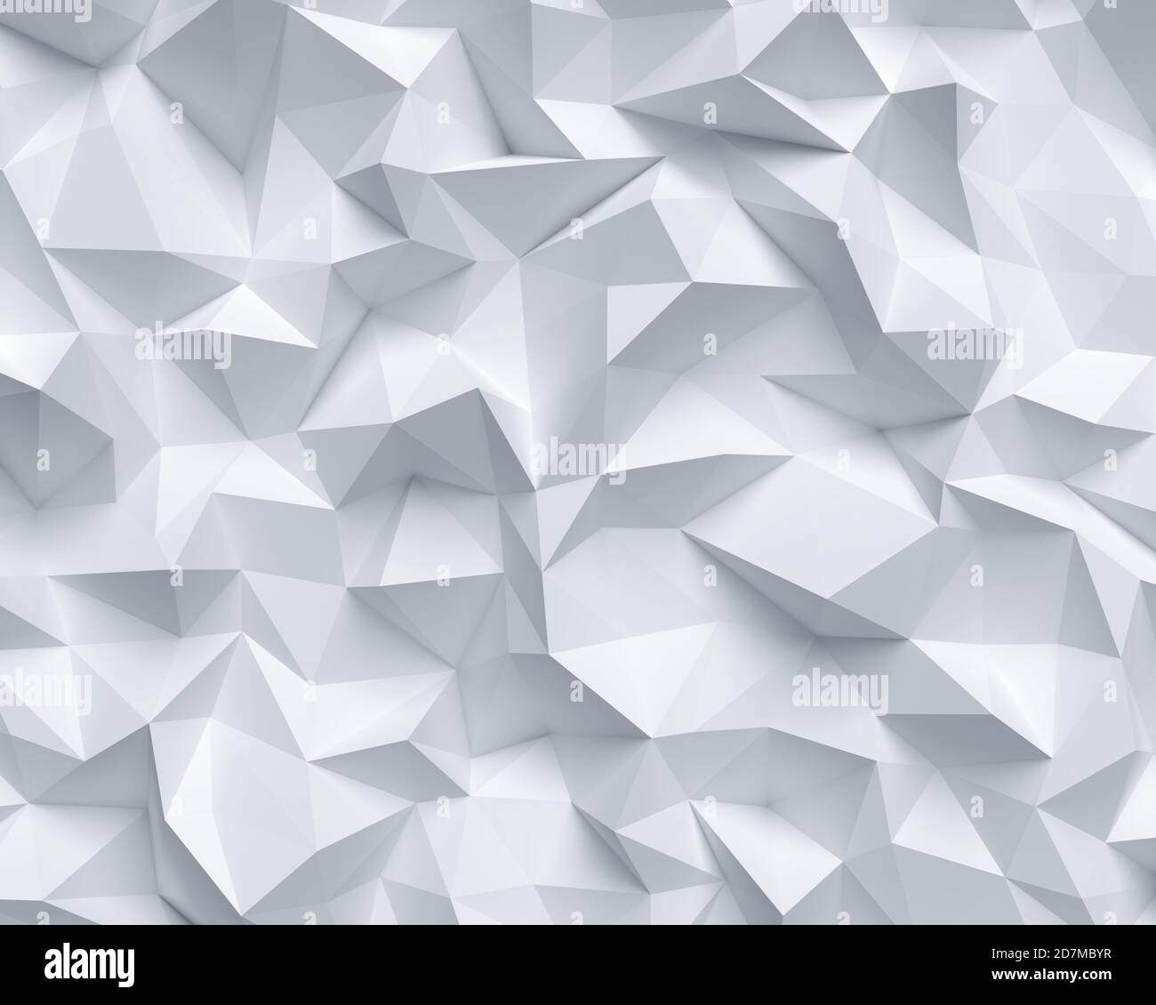 Sfondo astratto di poligoni su sfondo bianco. rendering 3d Foto Stock