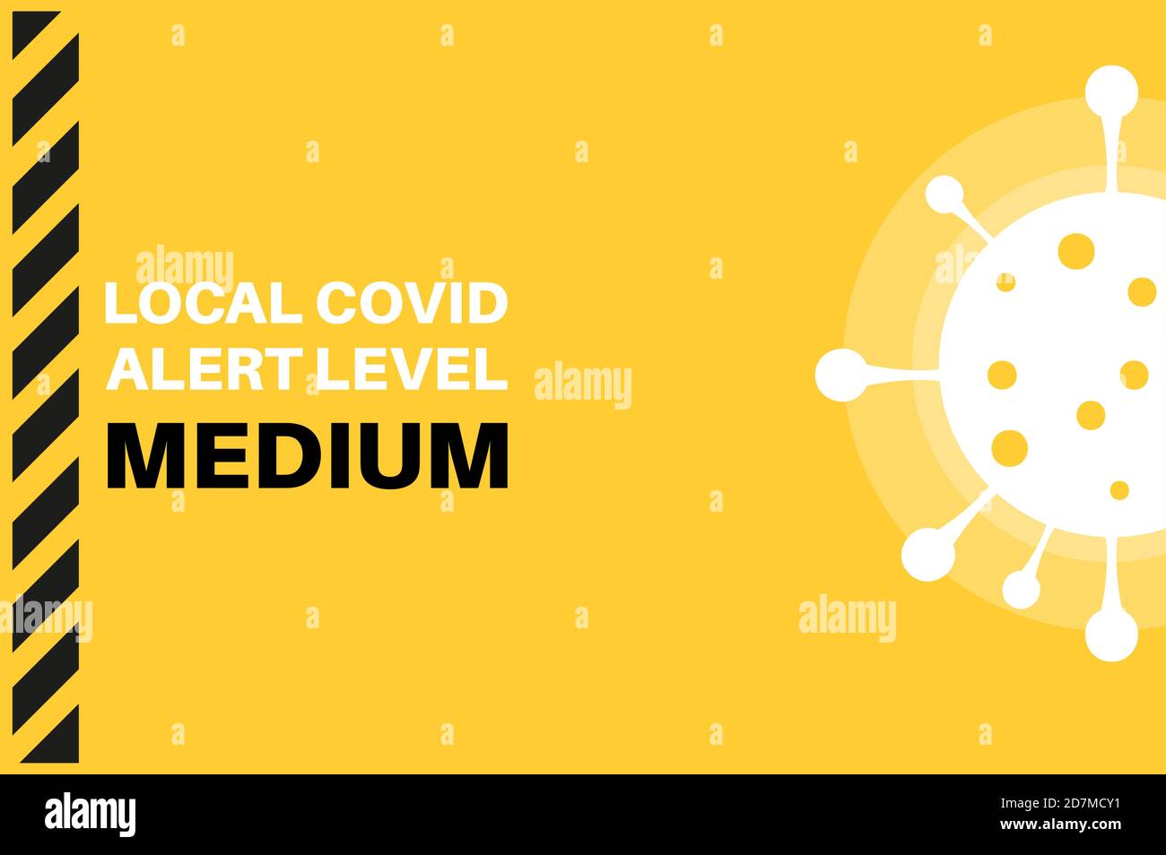 Illustrazione del vettore livello di avviso Covid locale medio (livello 1) Illustrazione Vettoriale