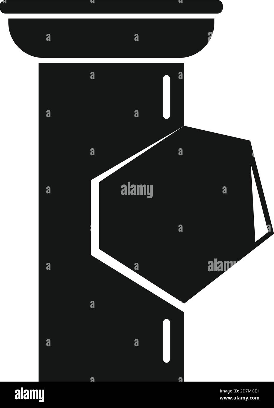 Icona del canale di gocciolamento. Semplice illustrazione dell'icona vettoriale di trogolo per il web design isolato su sfondo bianco Illustrazione Vettoriale