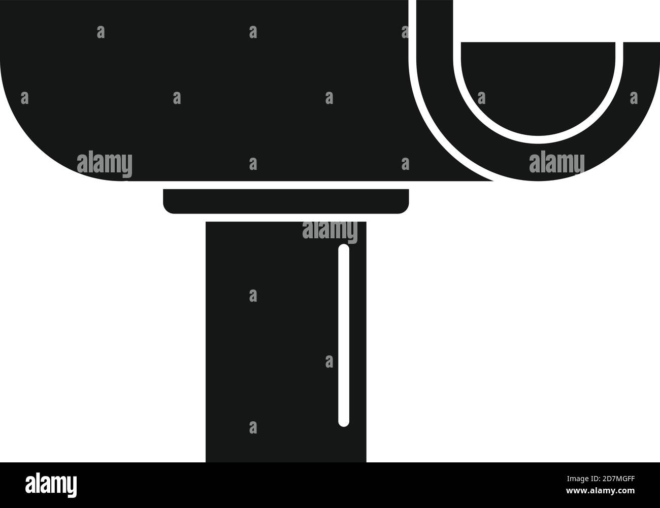 Riparare l'icona del gocciolatoio. Semplice illustrazione dell'icona vettoriale del grondaia di riparazione per il web design isolato su sfondo bianco Illustrazione Vettoriale