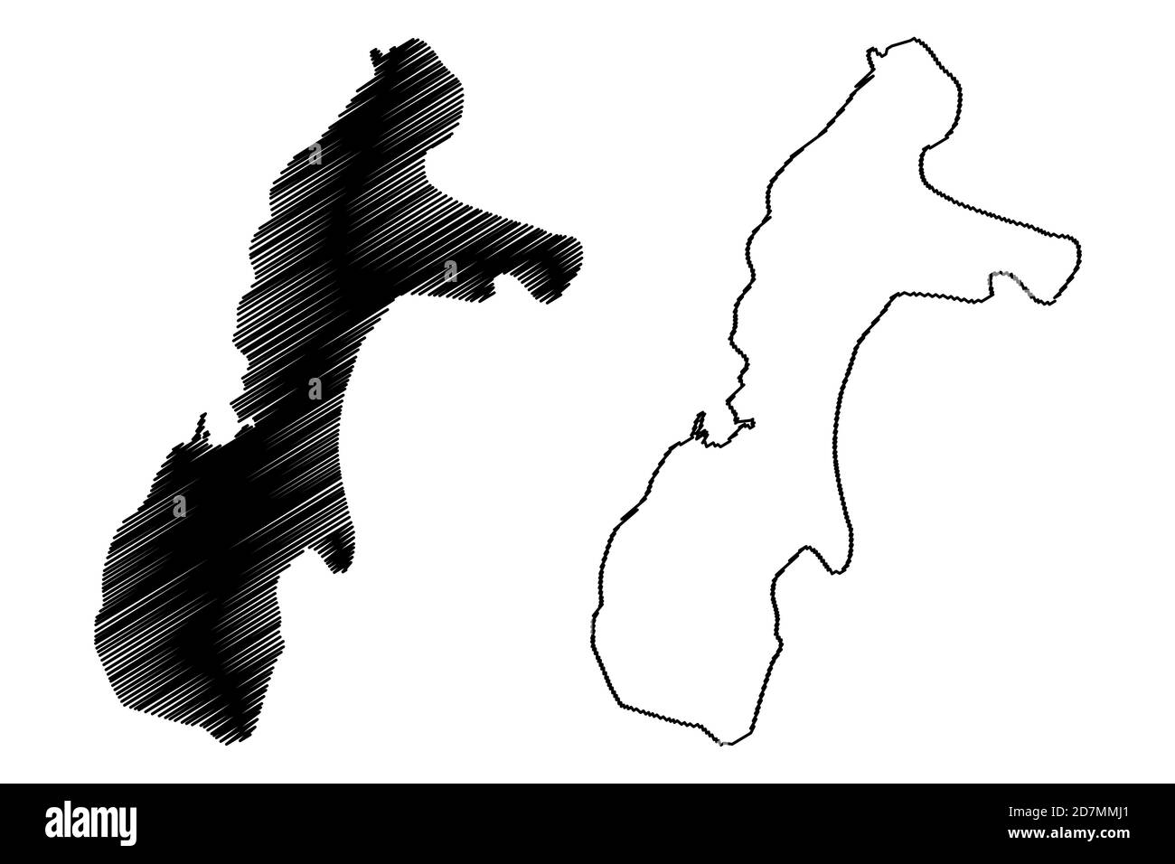 Moroni Città (Unione delle Comore, Grande Comore isola) mappa vettoriale illustrazione, abbozzare mappa Città di Moroni mappa Illustrazione Vettoriale