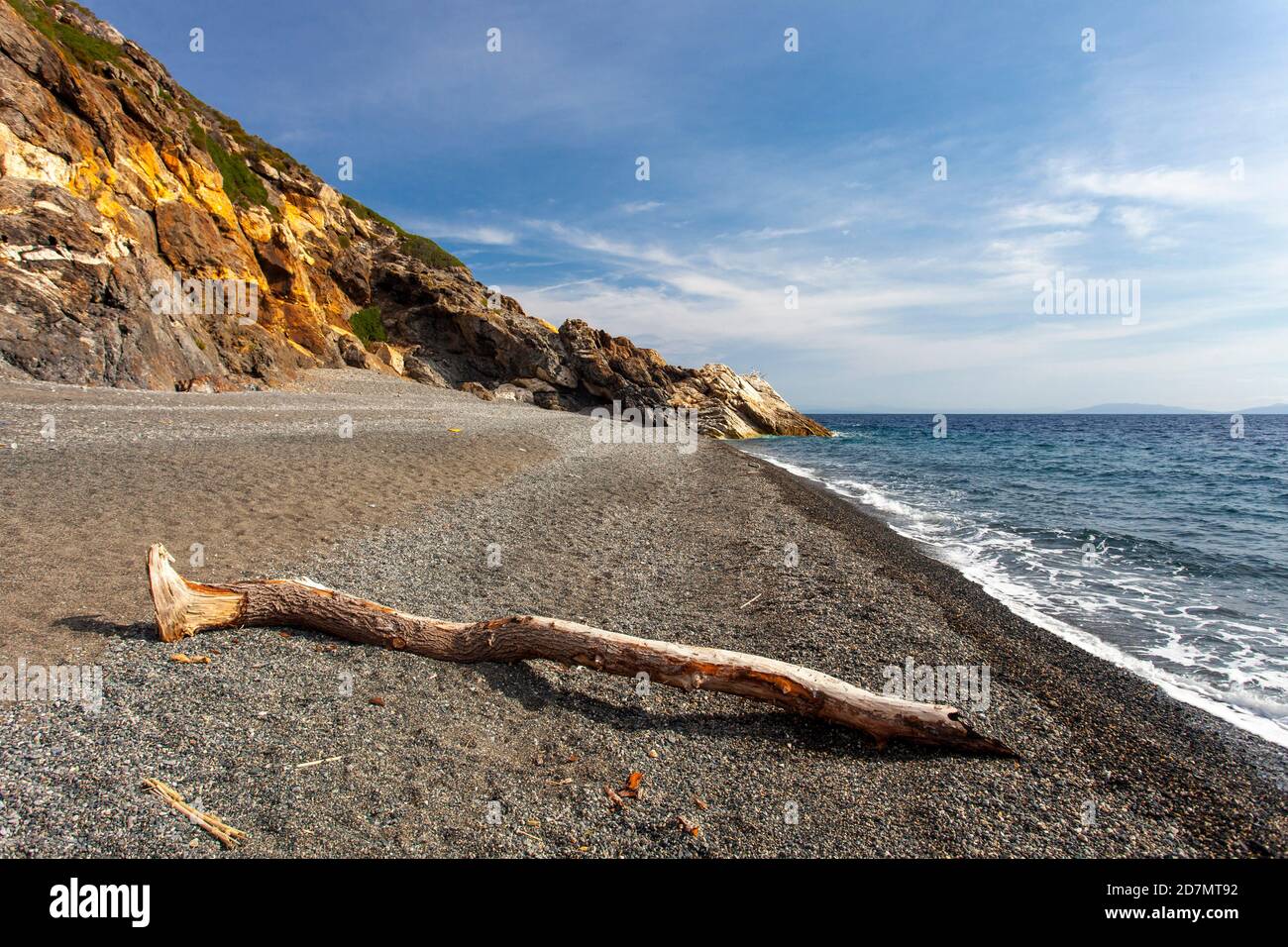 panorama del mare e delle spiagge dell'isola D'Elba Foto Stock