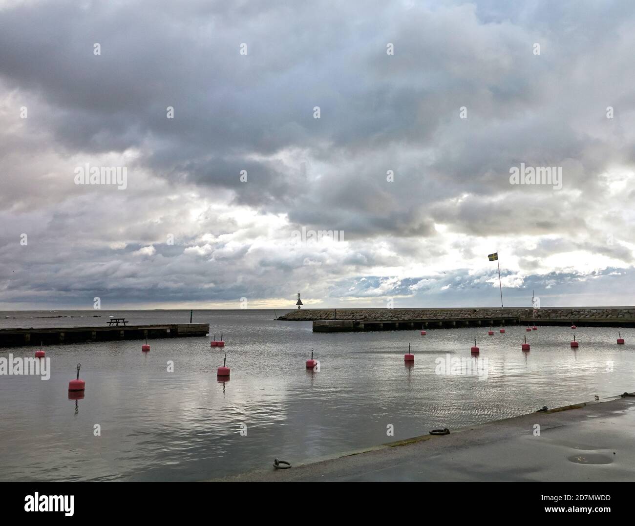 Kristianopel, Blekinge; Svezia - Novembre 2020: Documentario sull'area portuale di accesso pubblico. Foto Stock