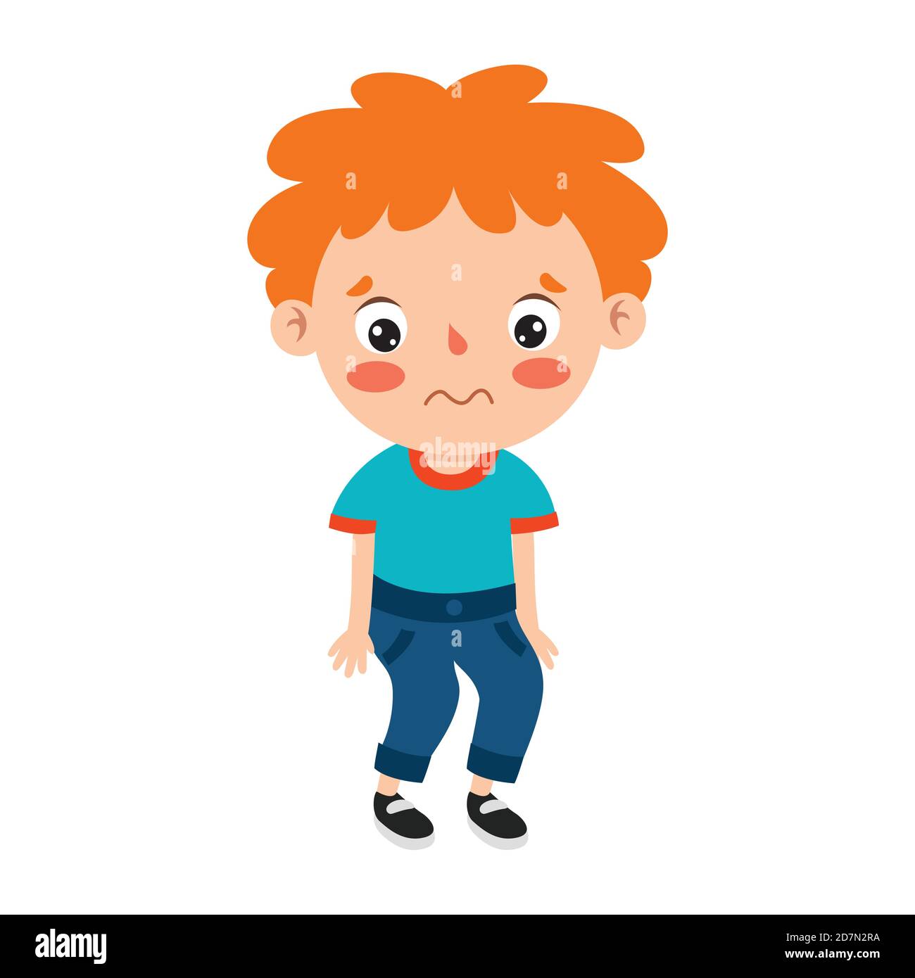 Pose ed espressioni di un ragazzo divertente Illustrazione Vettoriale