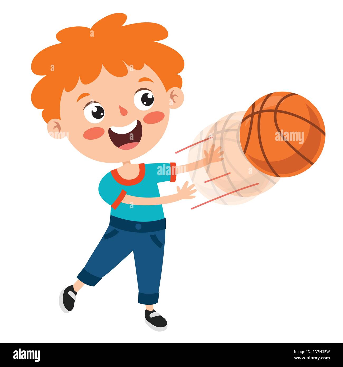 Pose ed espressioni di un ragazzo divertente Illustrazione Vettoriale