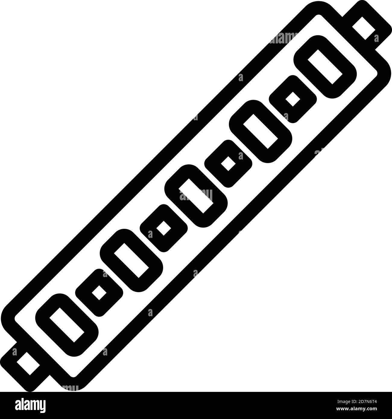 Icona effetto striscia LED. Icona vettoriale con effetto strip LED outline per il web design isolato su sfondo bianco Illustrazione Vettoriale