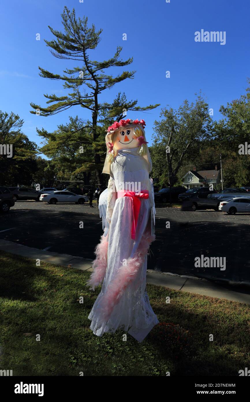 Concorso Scarecrow Stony Brook Village Long Island New York Foto Stock