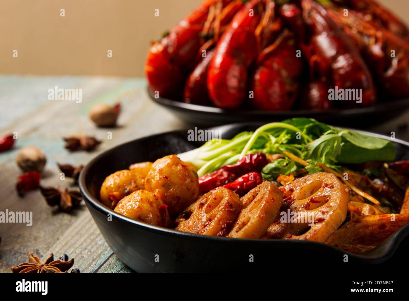 Cucina cinese e ingredienti, salsa piccante di peperoncino cibo 088 Foto Stock