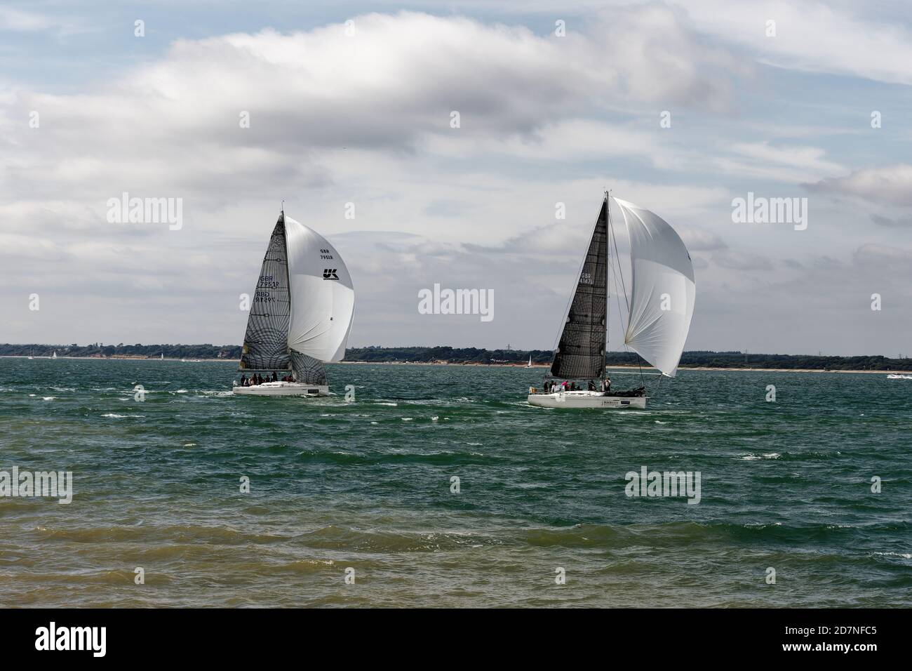 Isola di Wight, vela. Foto Stock