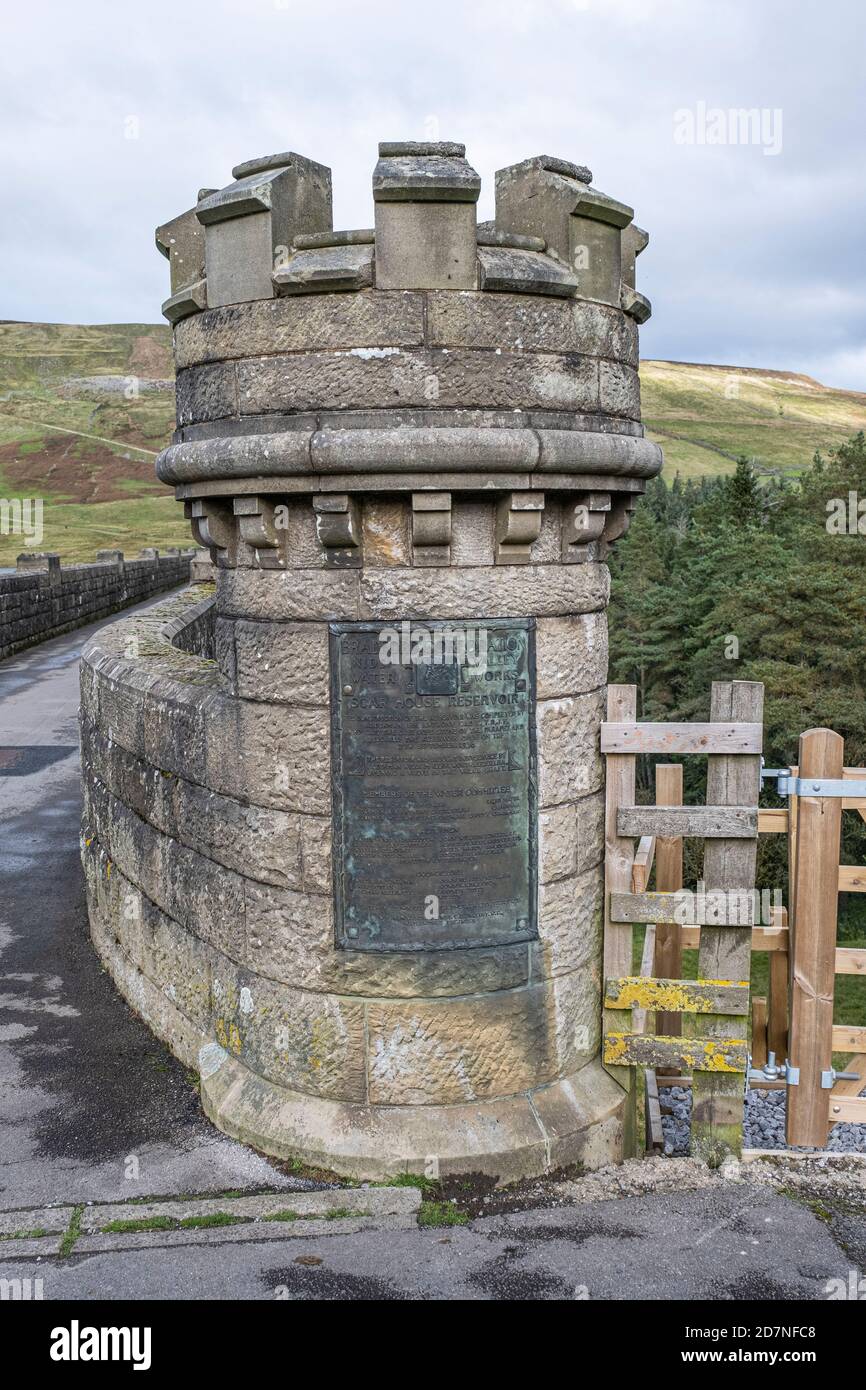 Shar House Reservoir, Nidderdale, North Yorkshire Dales, Regno Unito Foto Stock