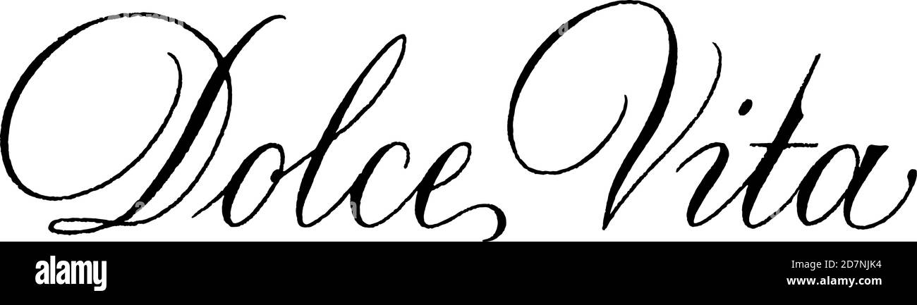 Calligrafia vettoriale di Dolce vita Illustrazione Vettoriale