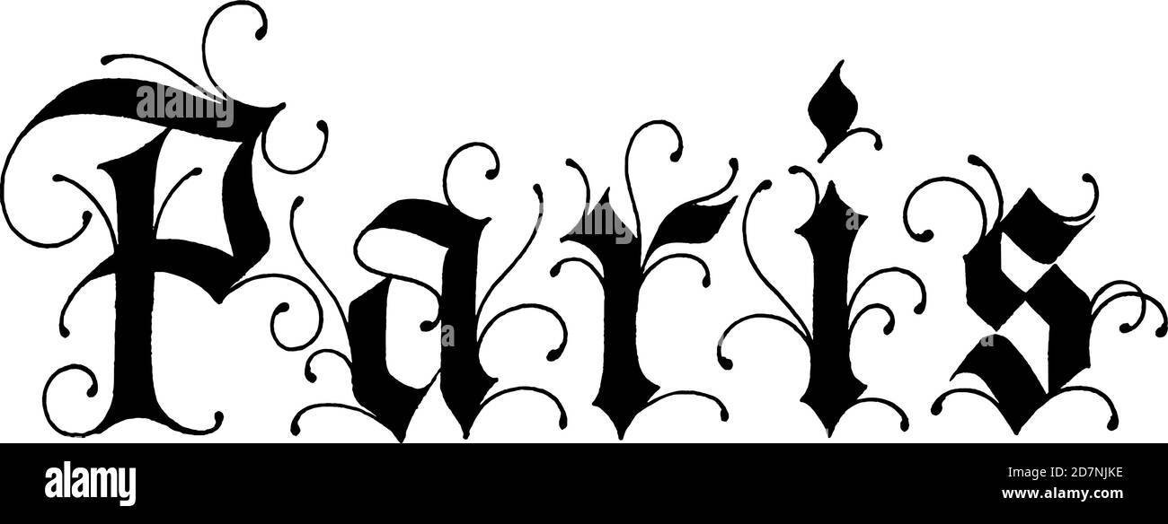 Design con logo Parigi Illustrazione Vettoriale