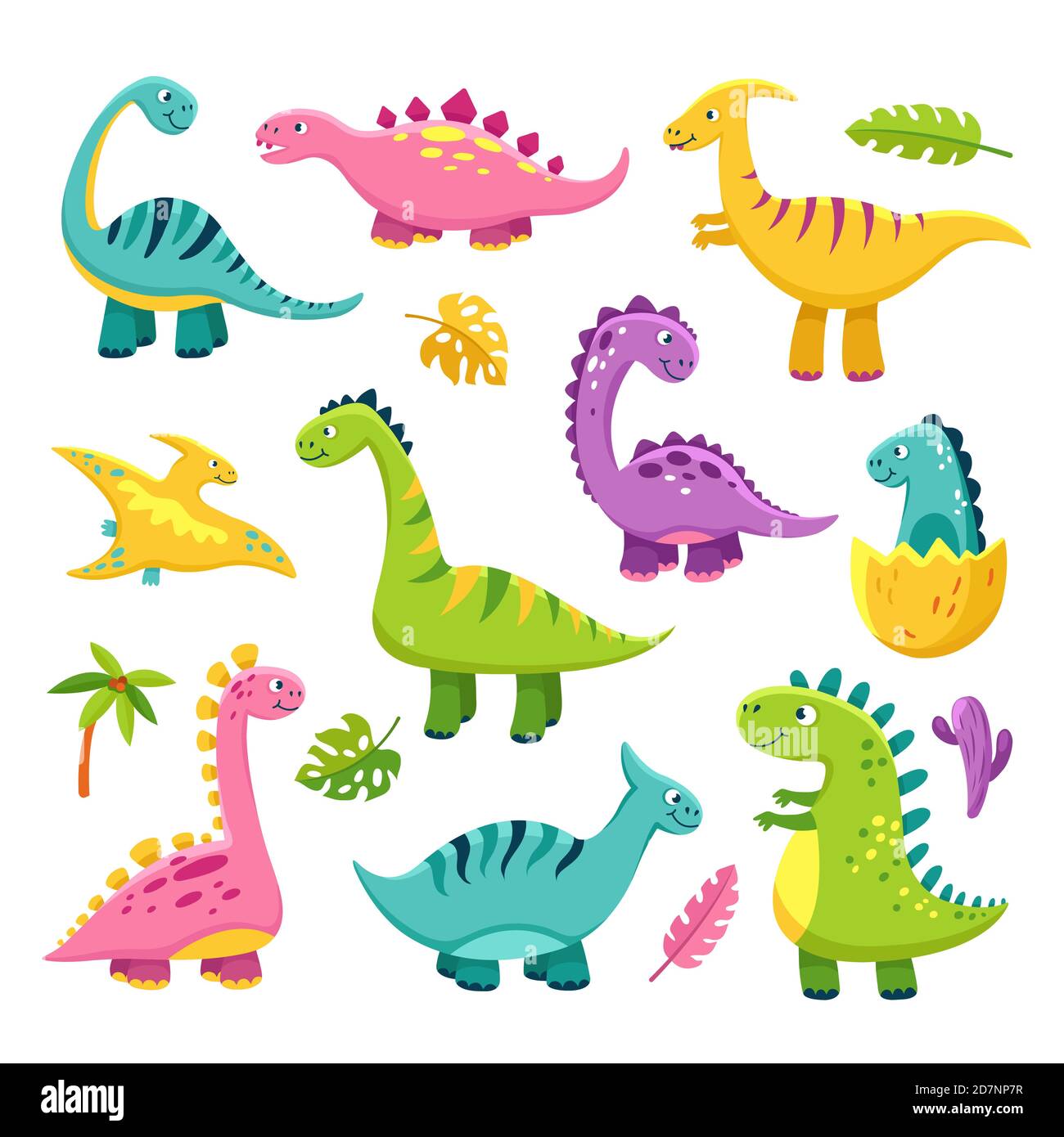 Dinosauro cartoni animati. Cartoon cute baby dino triceratops animali  selvatici preistorici brontosauro isolato dinosauri vettore personaggi  divertenti. Dinosauro di Brontosauro, illustrazione isolata di animali  dinosauri Immagine e Vettoriale - Alamy