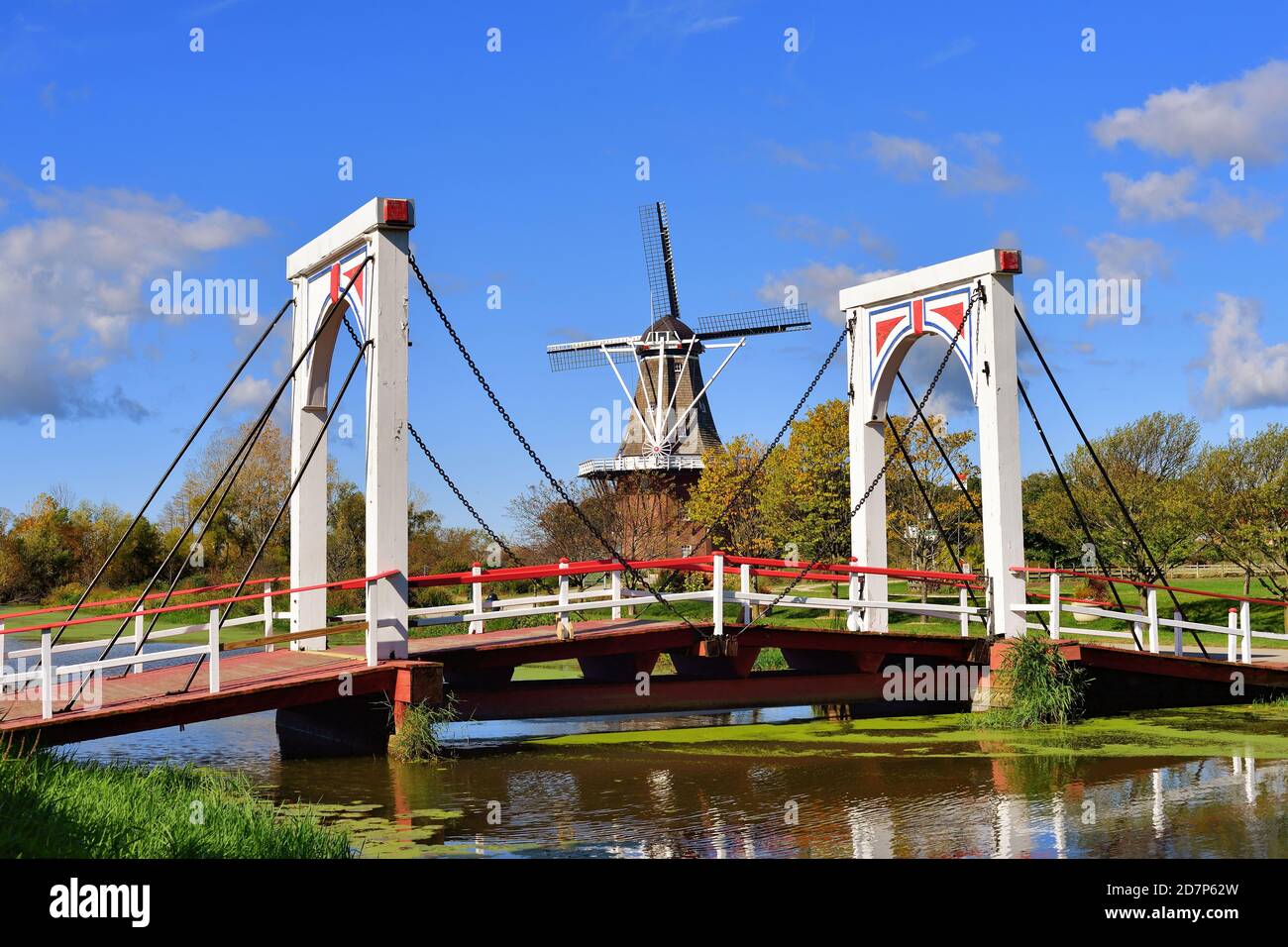 Olanda, Michigan, Stati Uniti. Windmill Island Gardens in Holland, Michigan, è dedicato al patrimonio e alla cultura olandese. Foto Stock
