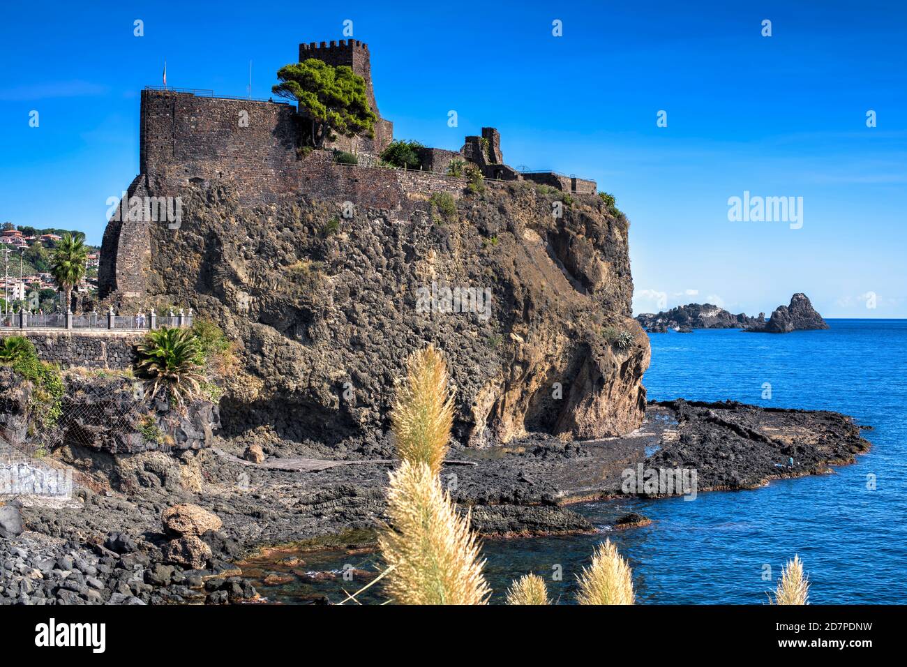 Castello Normanno, Aci Castello, Sicilia, Italia. Foto Stock